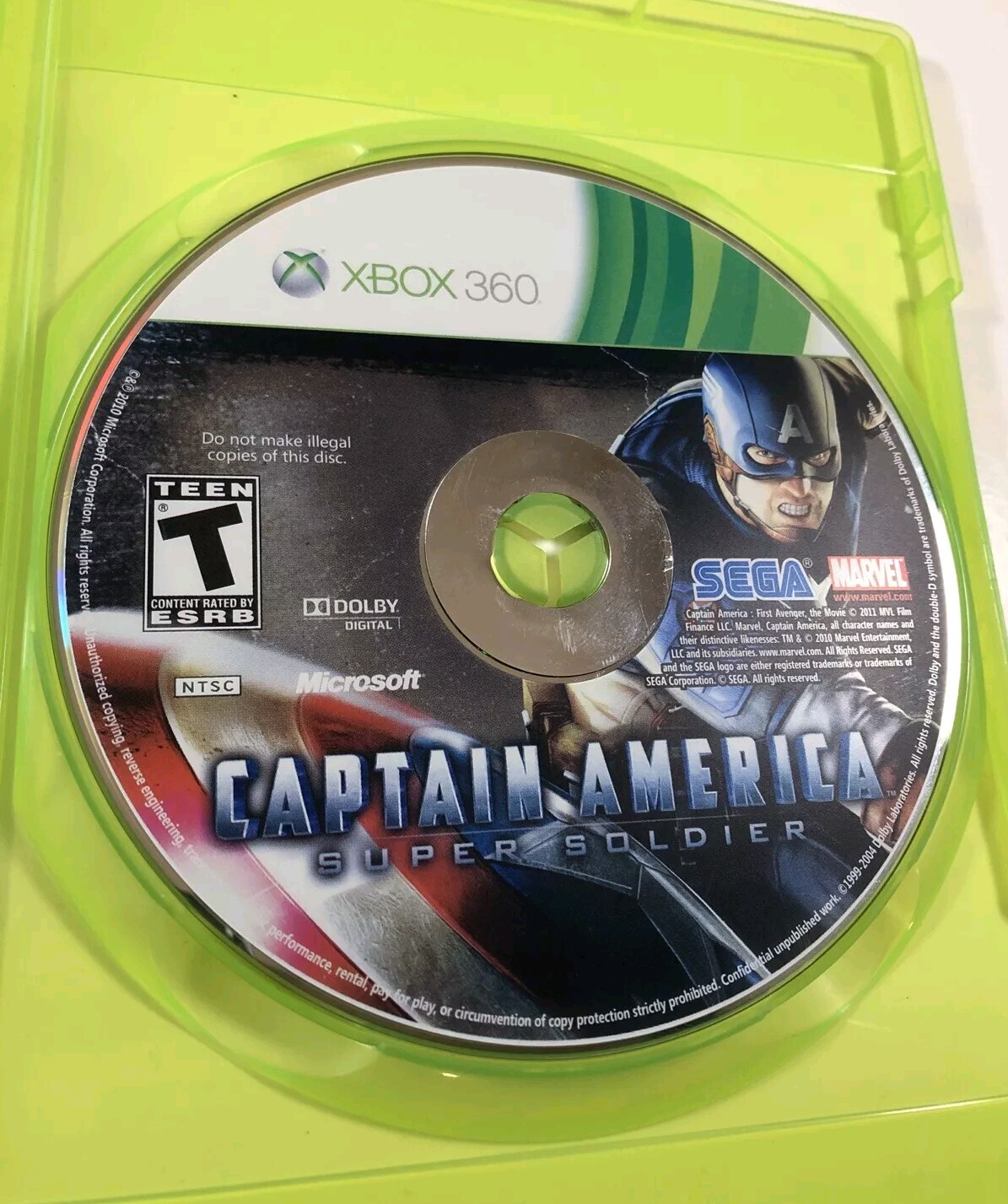 Captain America: Super Soldier (Microsoft Xbox 360, 2011) Tested, Guaranteed.