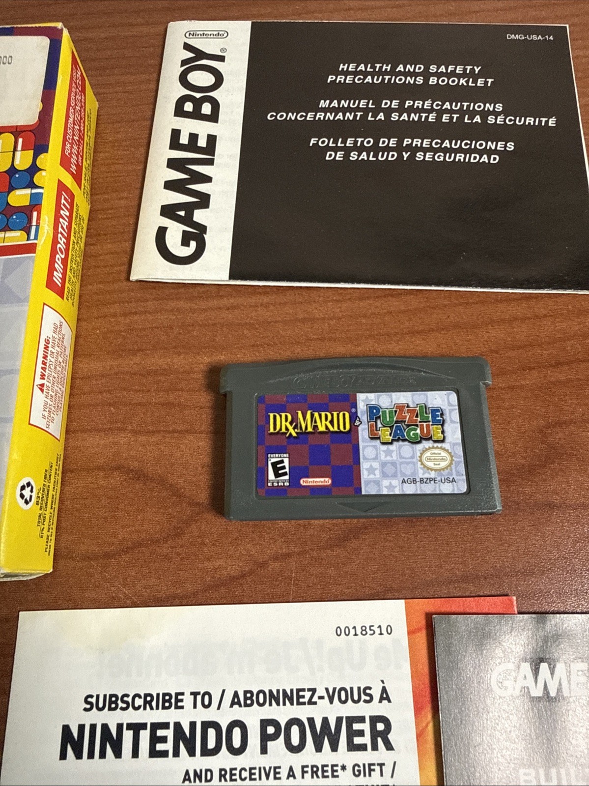 Dr. Mario & Puzzle League Nintendo Game Boy Advance 2005 GBA DS Complete CIB!