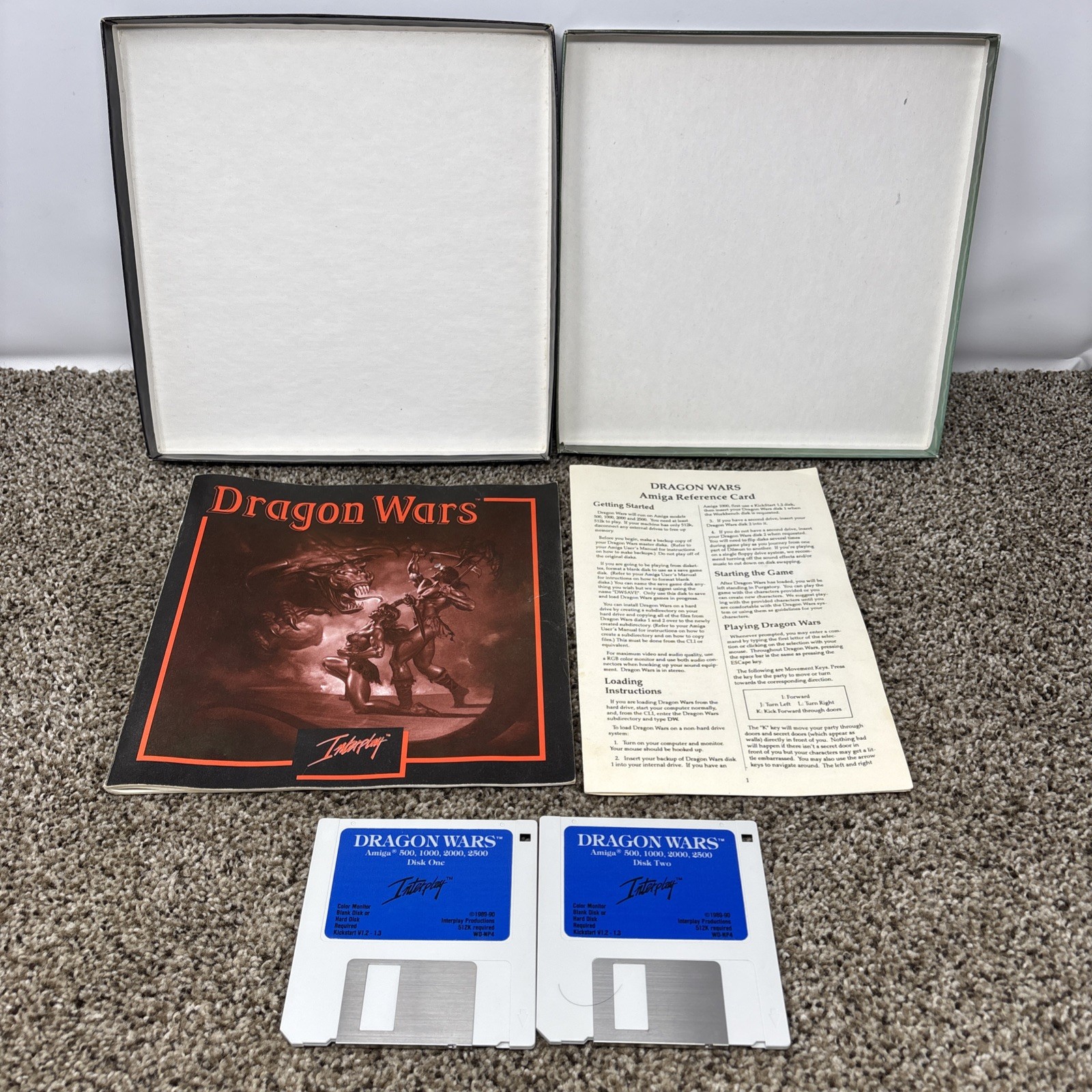 Dragon Wars Commodore Amiga Game Complete in Box CIB Very Good Untested