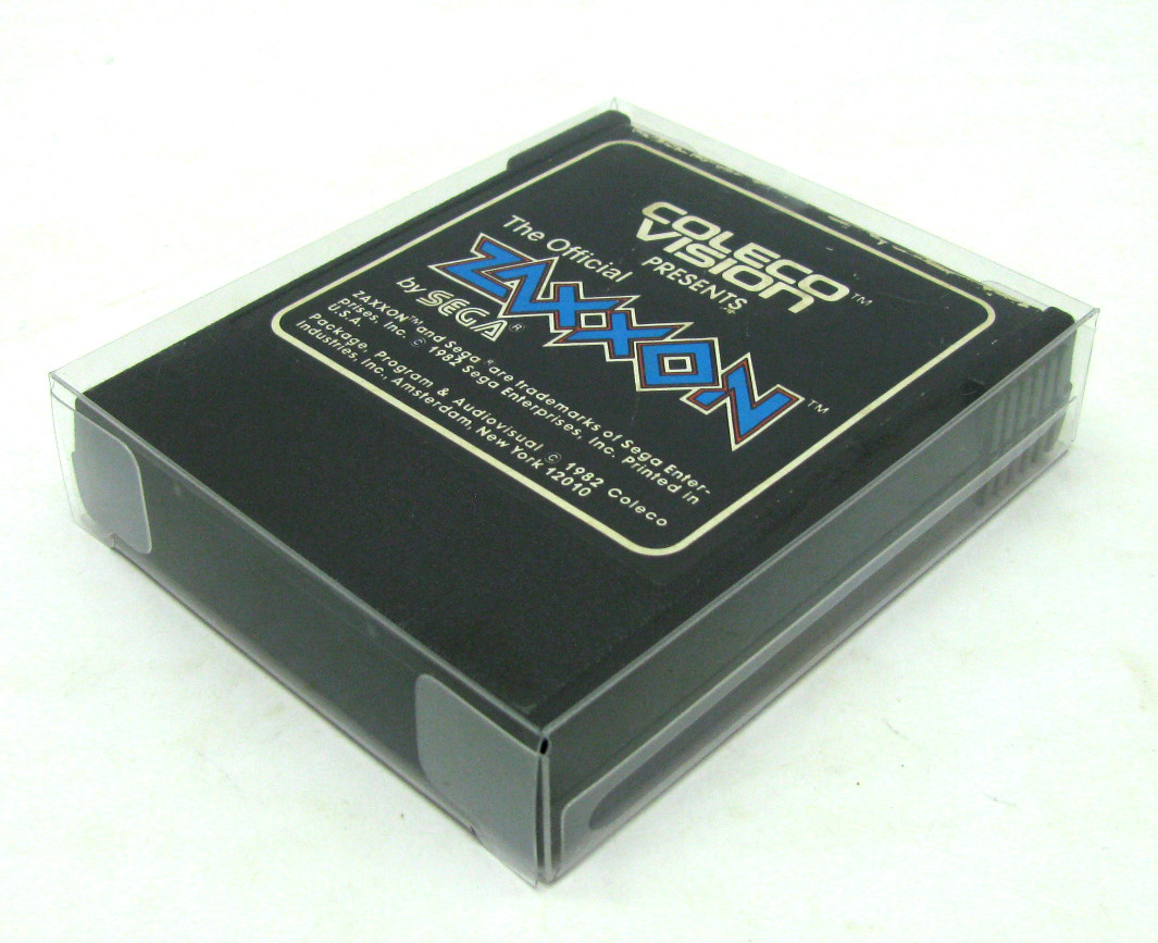 50x COLECOVISION GAME CARTRIDGE – CLEAR PLASTIC PROTECTIVE BOX PROTECTOR SLEEVE