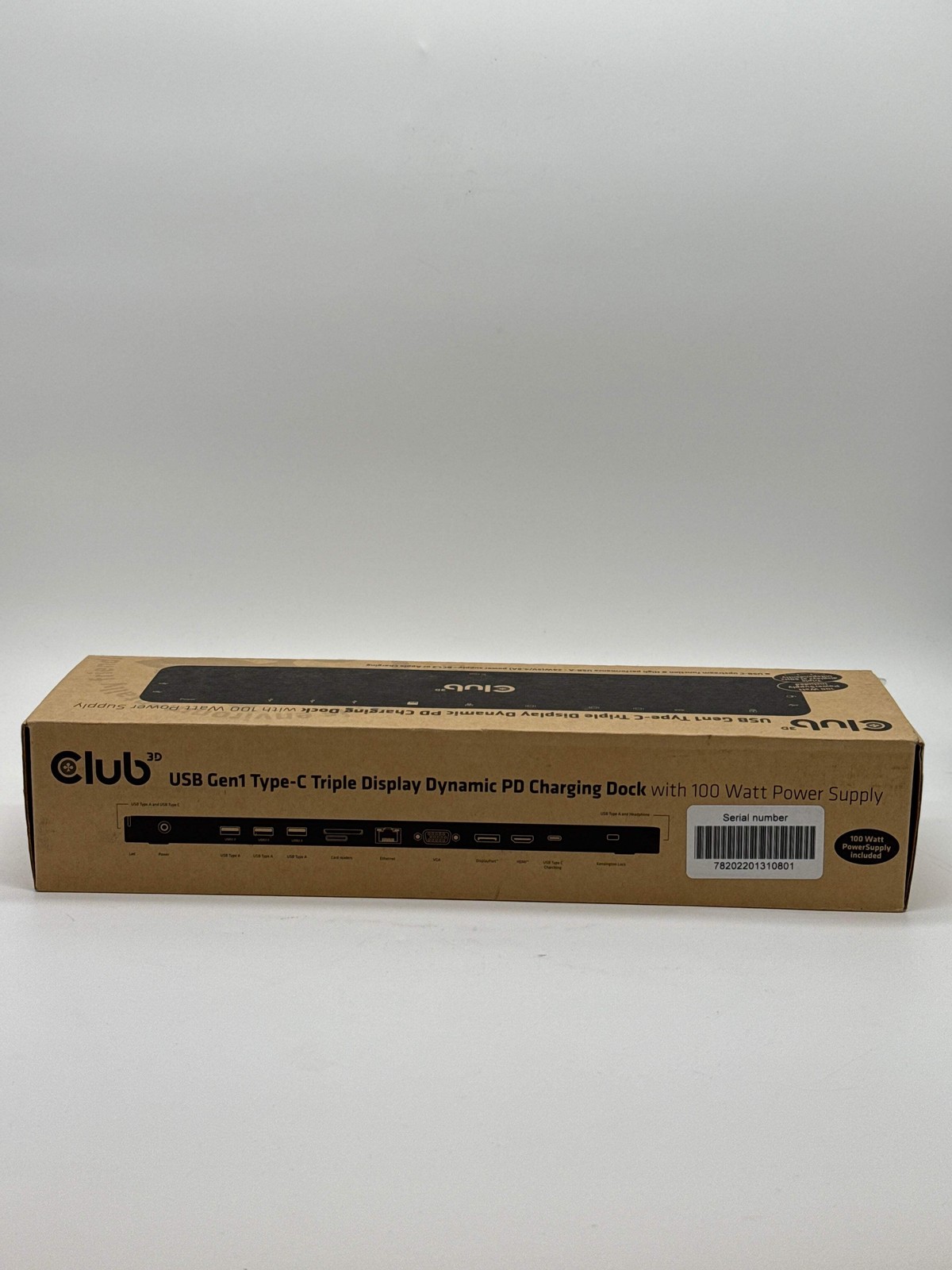 Club 3D USB Gen1 Type-C Triple Display Dynamics PD Charging Dock – New in Box