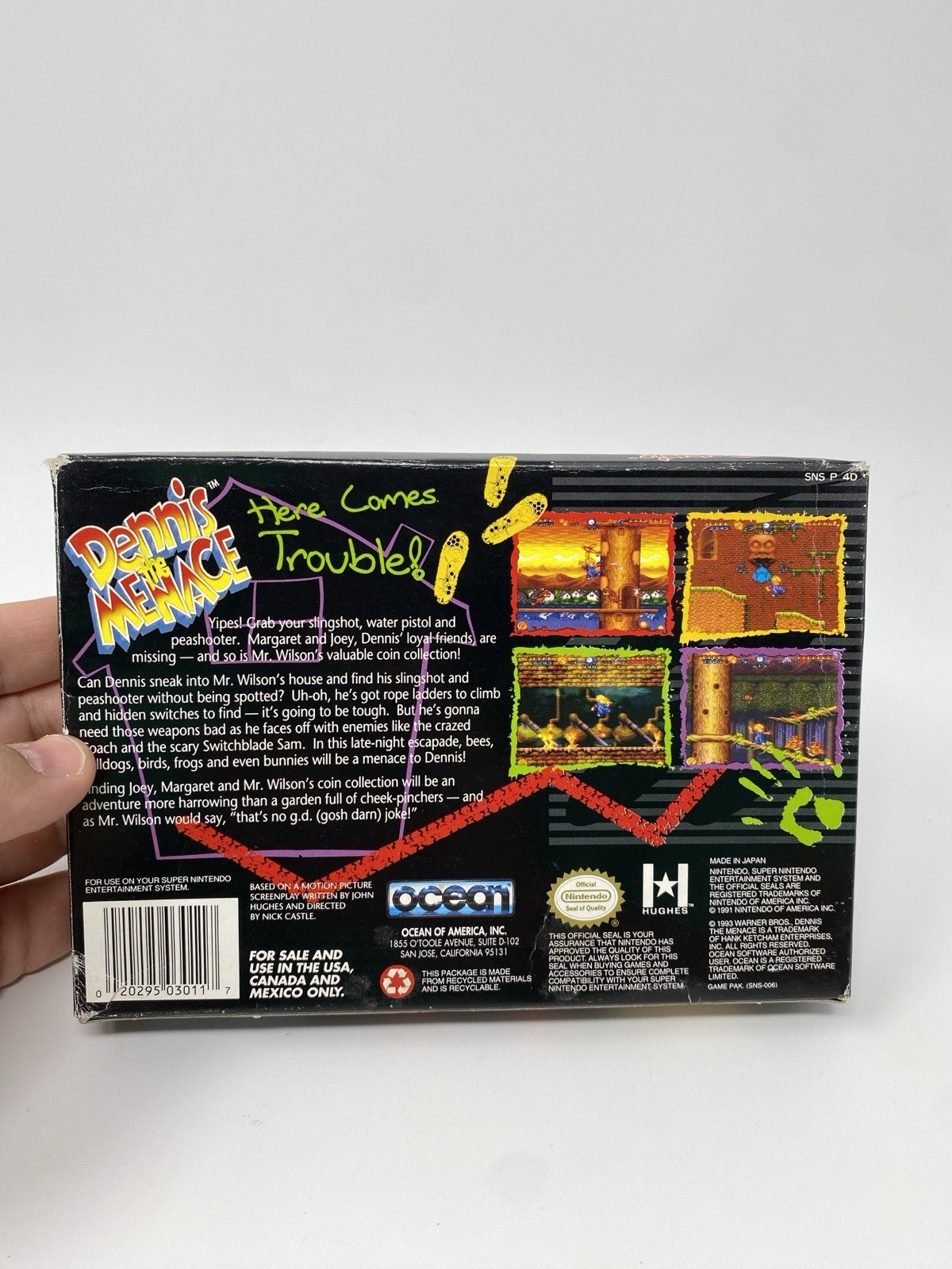 Dennis The Menace Super Nintendo Entertainment System Box Only No Game or Manual