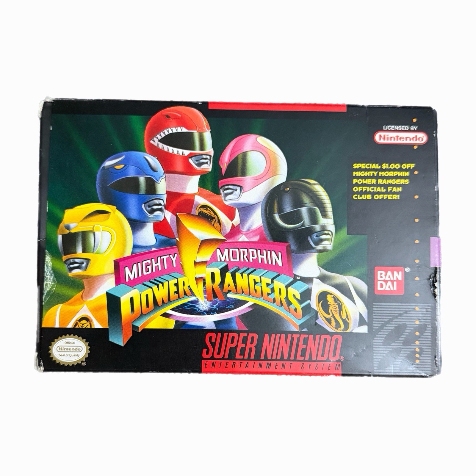Mighty Morphin Power Rangers Super Nintendo SNES CIB Complete w/ Manual VGC