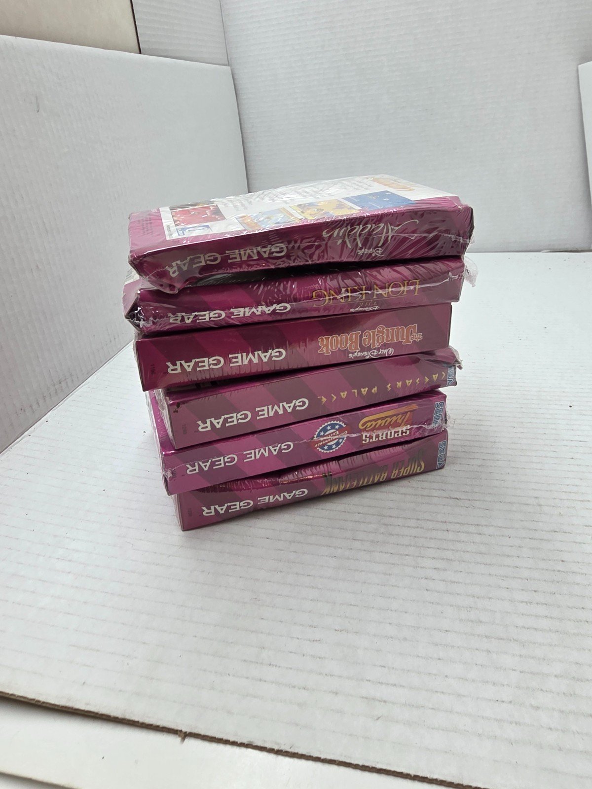 6 NEW Sega Game Gear Games Aladdin,Jungle Book,Lion King,Battletank,Ceasars #A3