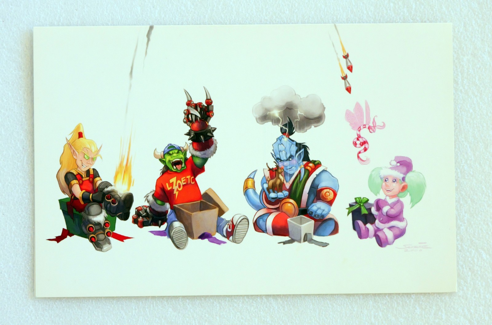 Blizzard Entertainment Christmas Cards (14 cards, 8 different designs), Unused