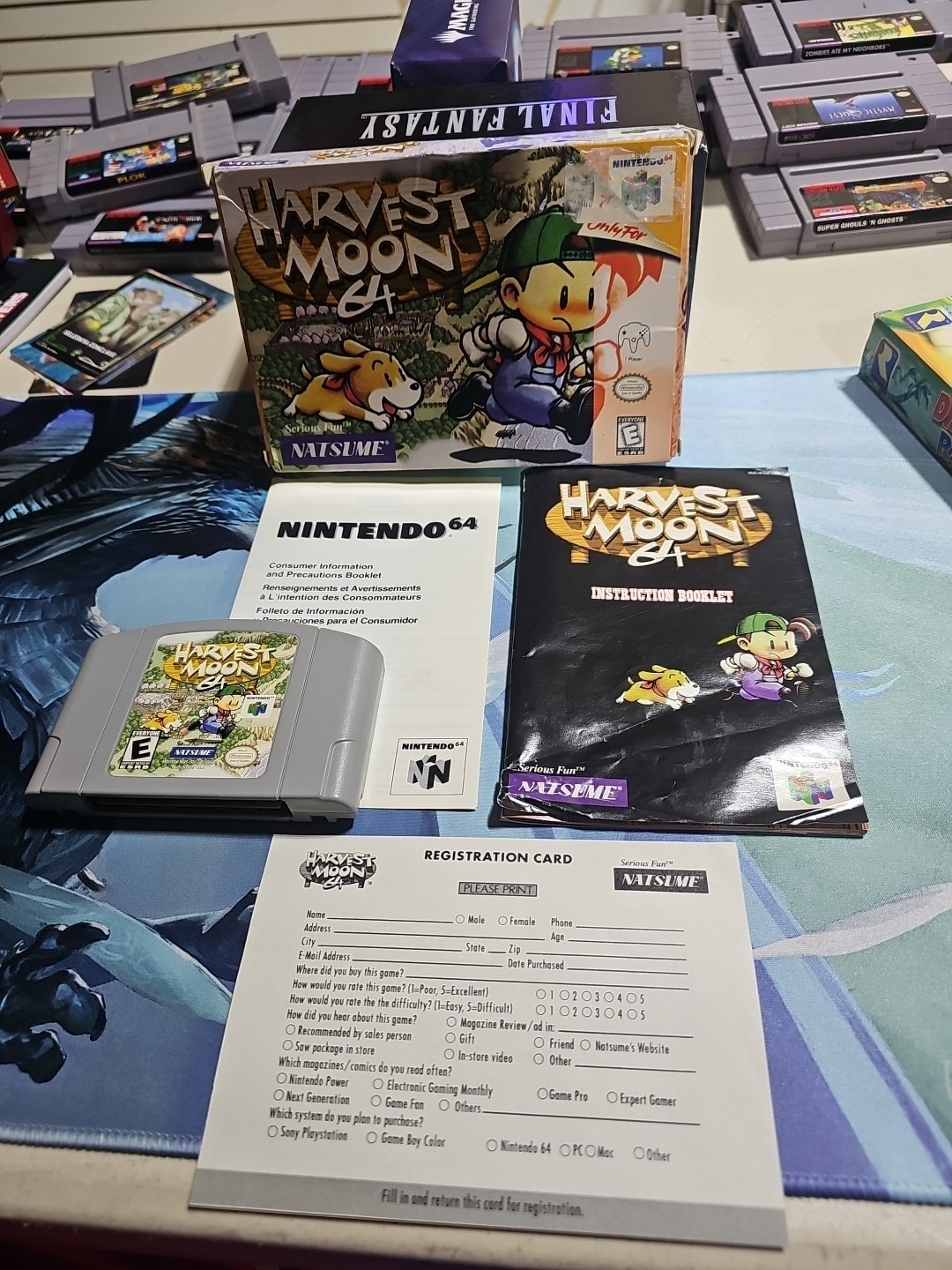 Harvest Moon 64 N64 CIB Box And Inserts Registration Card Authentic 🇺🇸