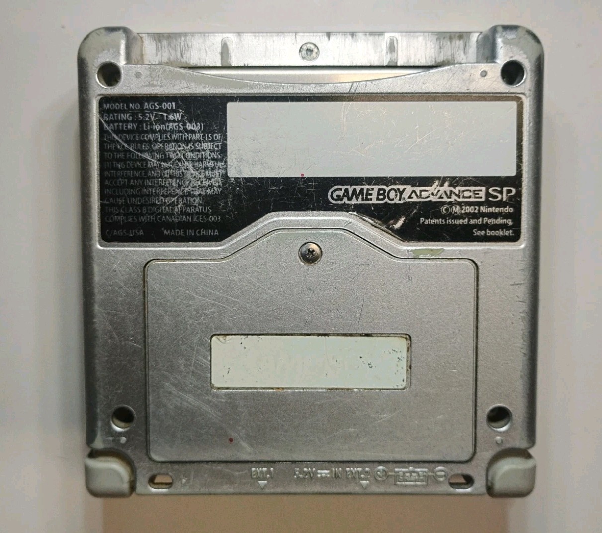 Nintendo Game Boy Advance SP Silver AGS-001 Console – Tested & Working W/Charger