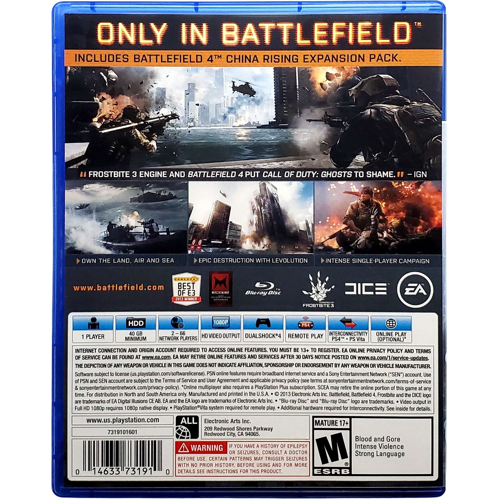Battlefield 4 Limited Edition – Sony Playstation 4 PS4 Tested 1Y Guarantee