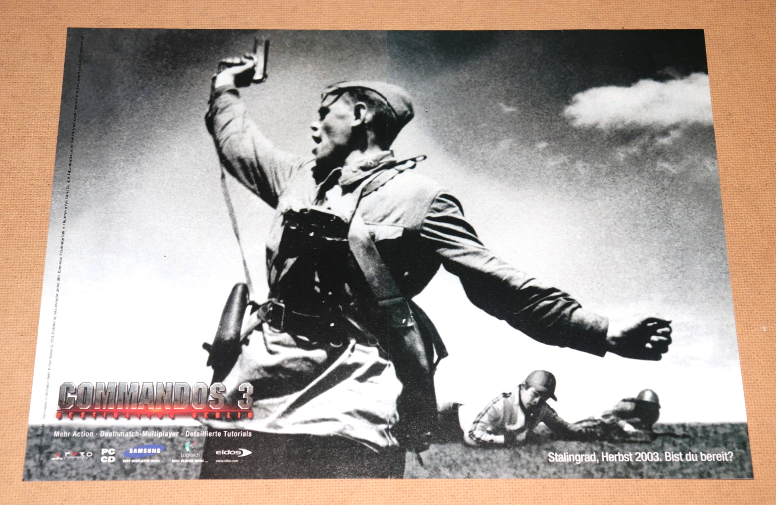 Commandos 3 Destination Berlin Old Ad Poster Small Advertising 2 page Poster
