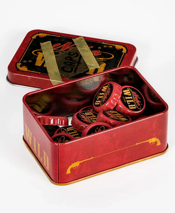 Fallout Bottle Cap Series Nuka Cola Wild With Collectible Tin x 20 Caps