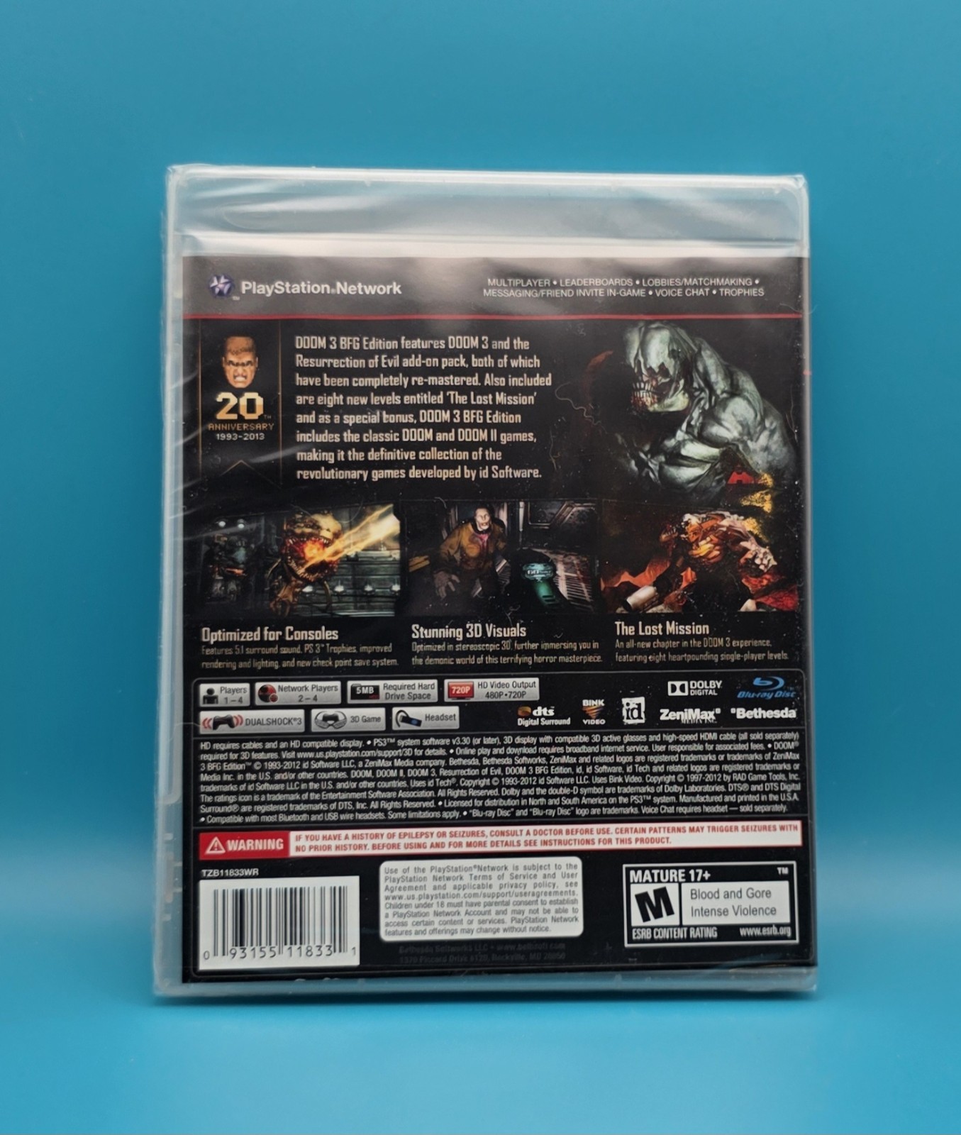 Doom 3 BFG Edition (Sony PlayStation 3) Factory Sealed