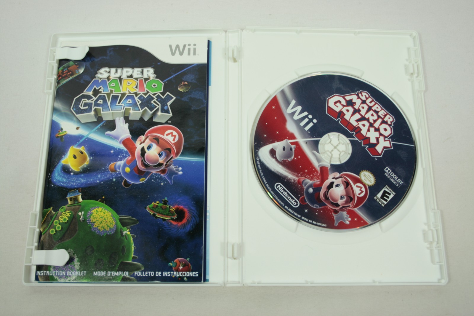 Super Mario Galaxy Wii CIB Game Nintendo Wii 2007 1st Print Compete Manual Reg B