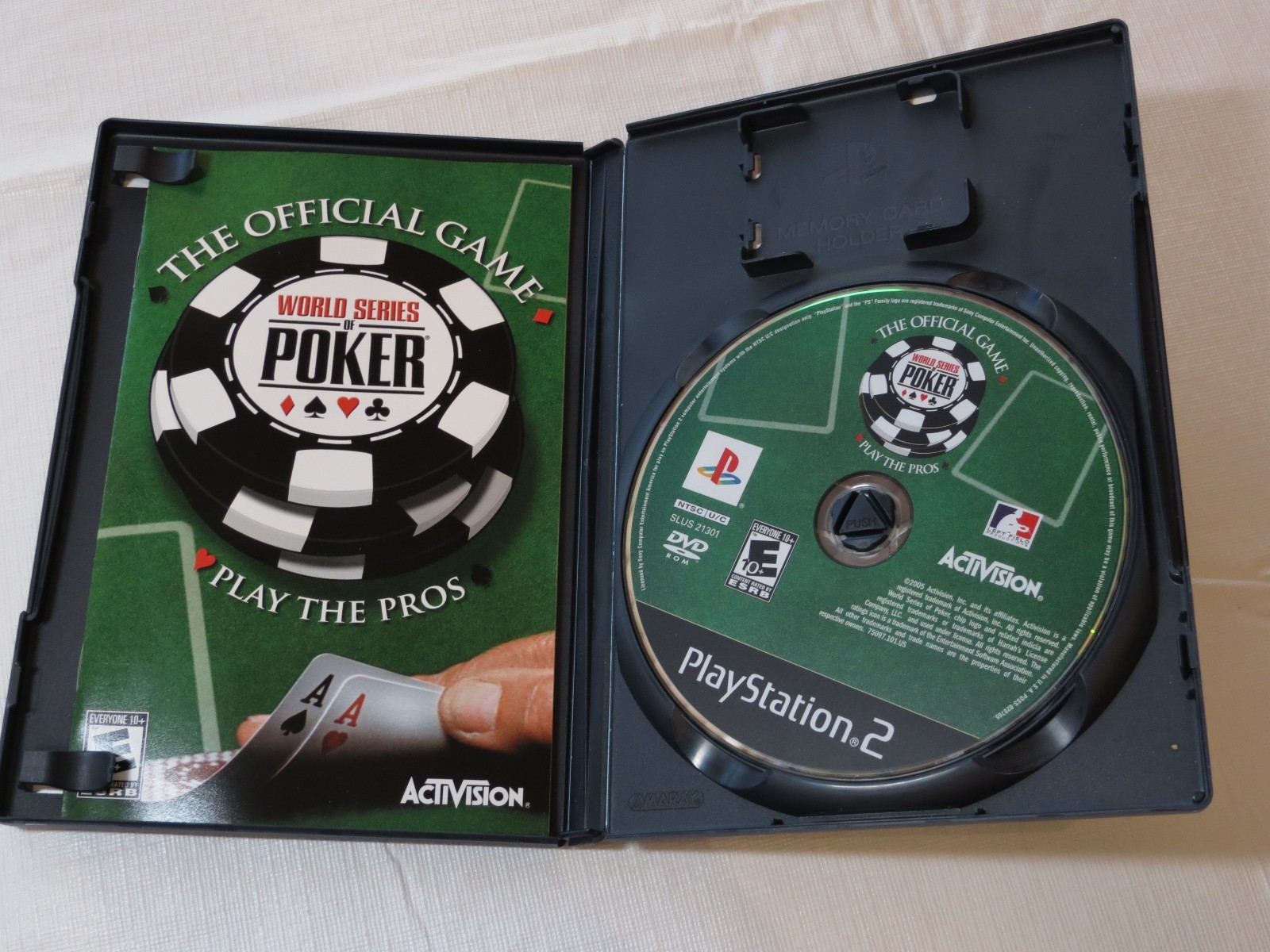 World Series of Poker Sony PlayStation 2 PS2 2005 E10+ Everyone 10+ Cassino Card