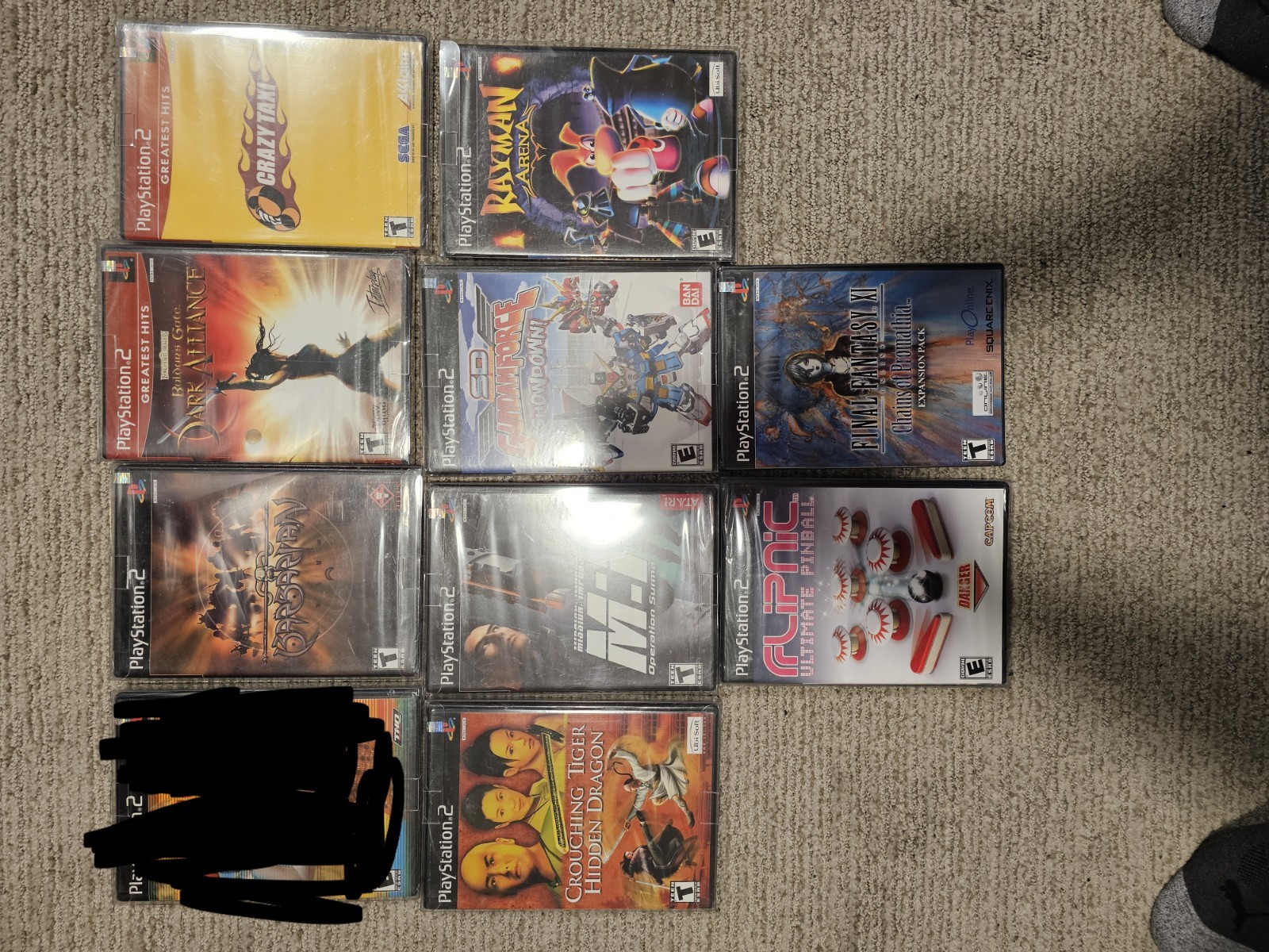 PS2 PlayStation 2 New Sealed Game Lot Final Fantasy Rayman Baldurs Crazy Taxi
