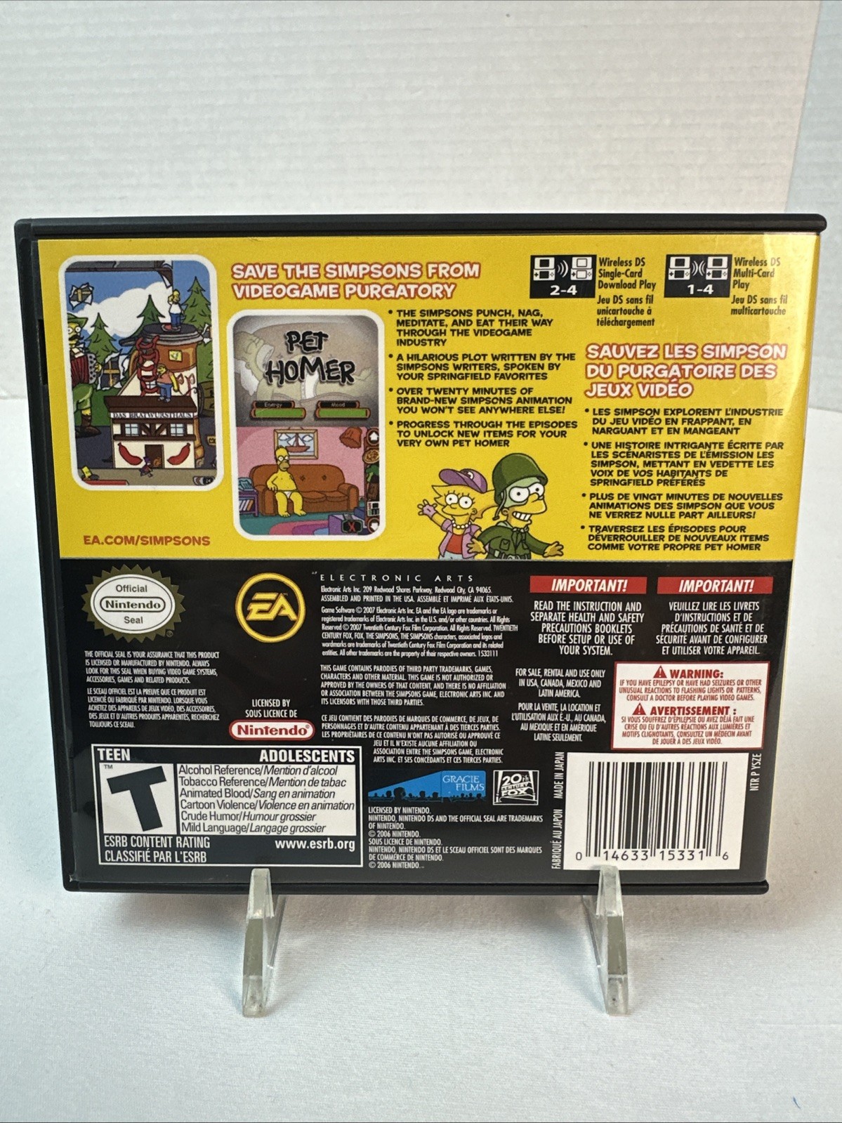 The Simpsons Game (Nintendo DS, 2007) CIB Complete EUC Tested Working