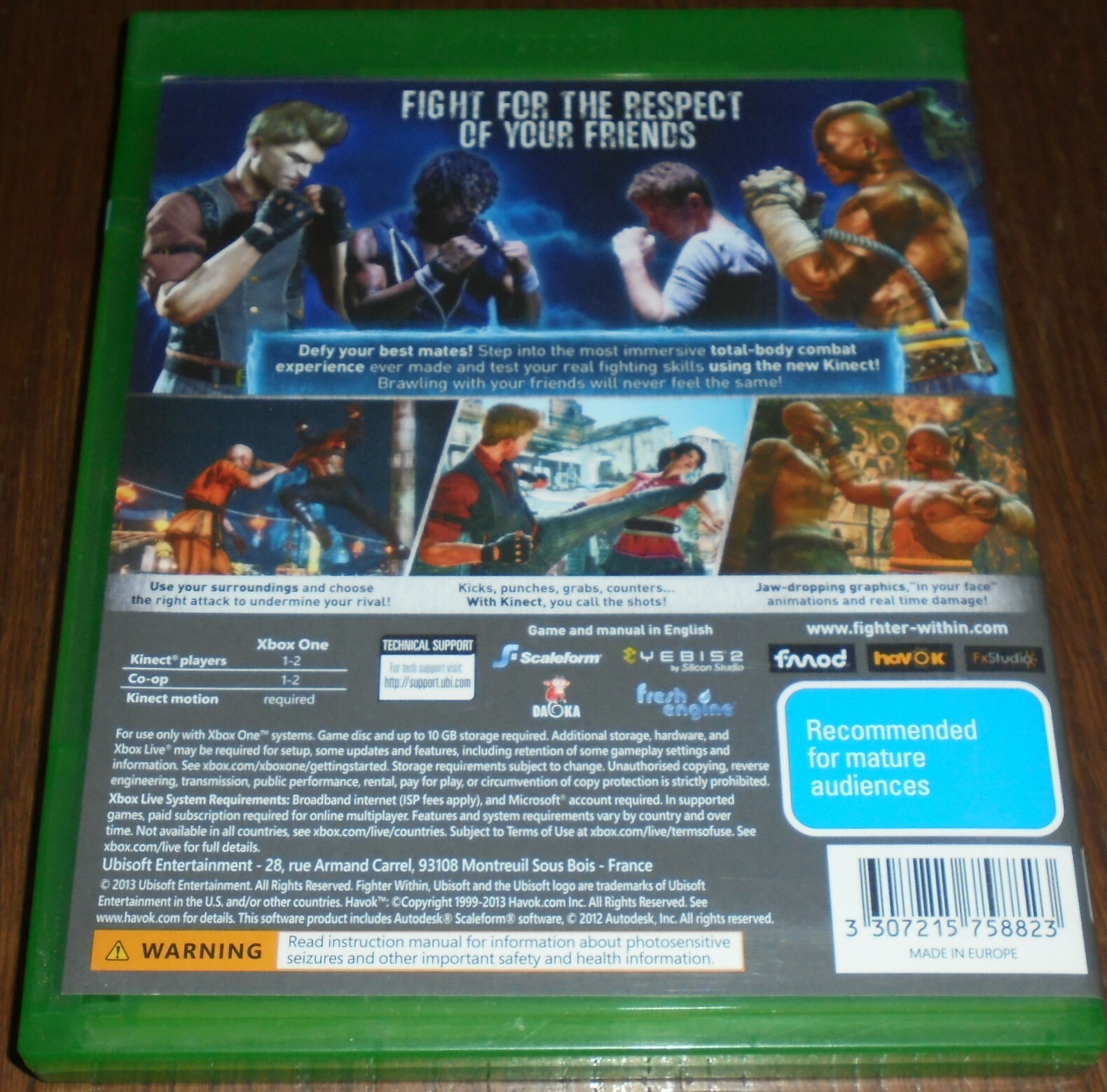 XBOX ONE GAME FIGHTER WITHIN PAL BRAND NEW (REQUIRES KINECT)