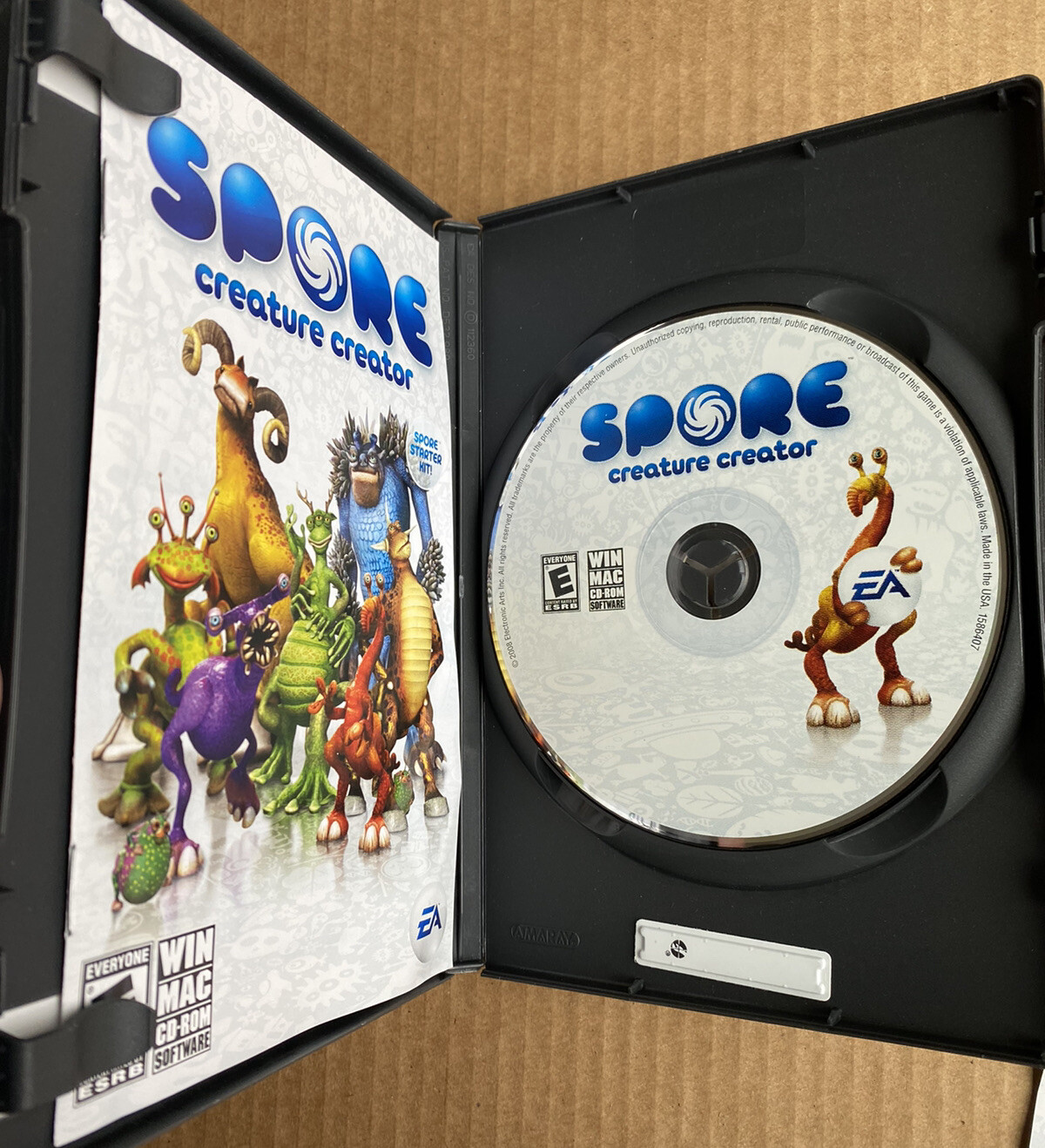 Spore Creature Creator (Windows/Mac, 2008) CD-ROM GAME COMPLETE with MANUAL