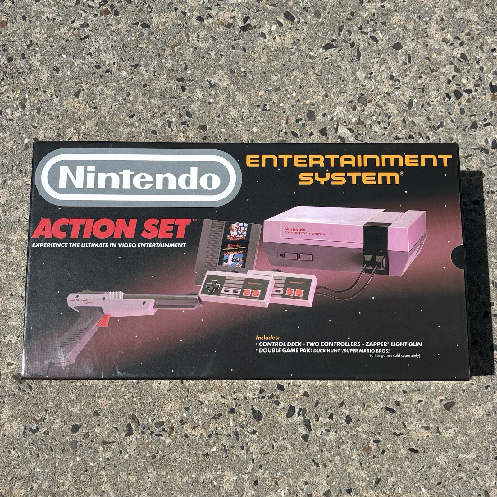 Original Nintendo NES Action Set Console BOX ONLY w/ Styrofoam Inserts & more