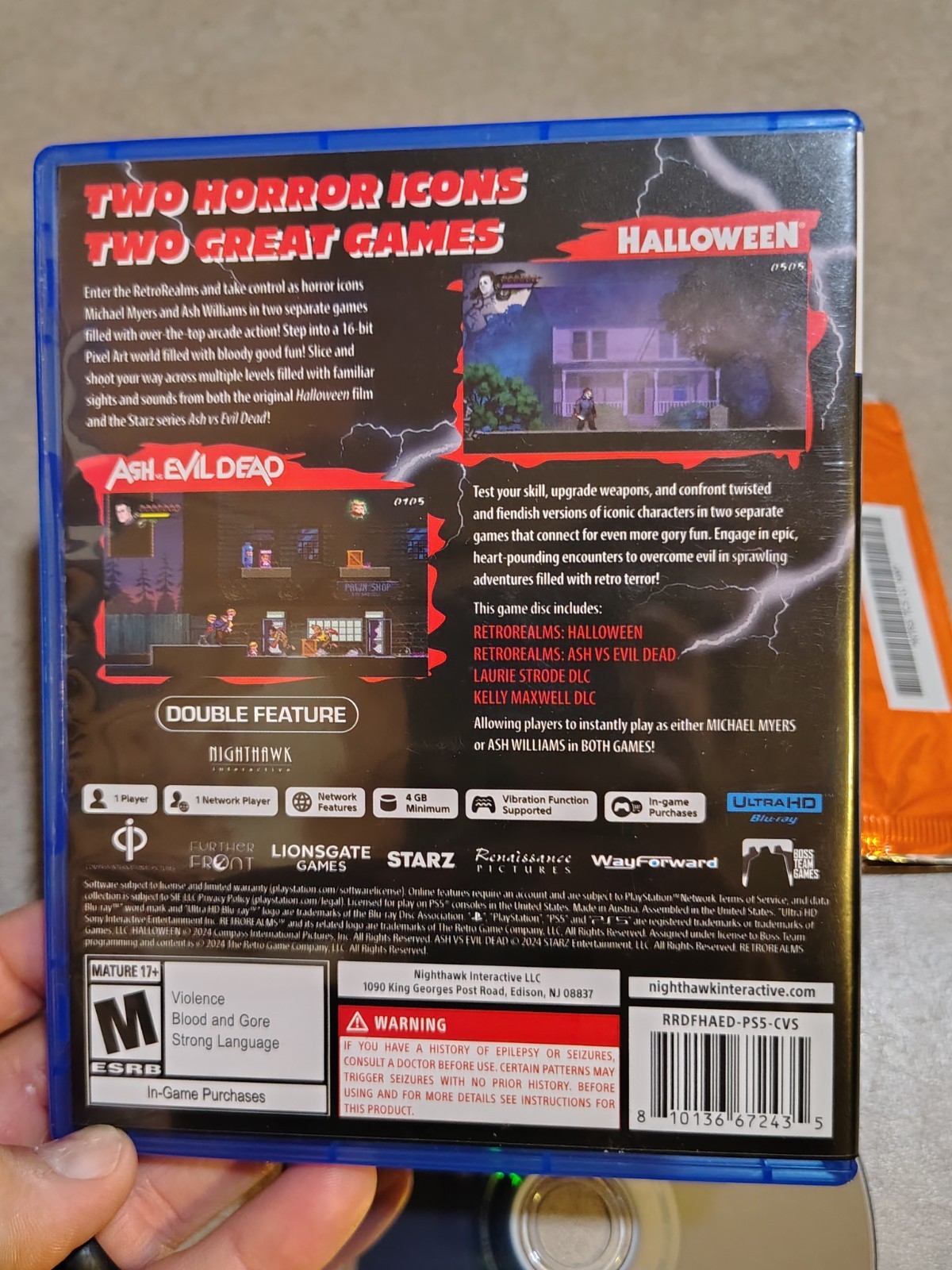 PS5 RetroRealms Halloween & Ash vs Evil Dead – Complete Authentic Tested W/Cards