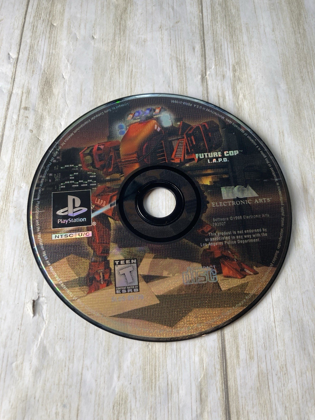 Future Cop: L.A.P.D. (Sony PlayStation 1, 1998) No Manual – Tested Working