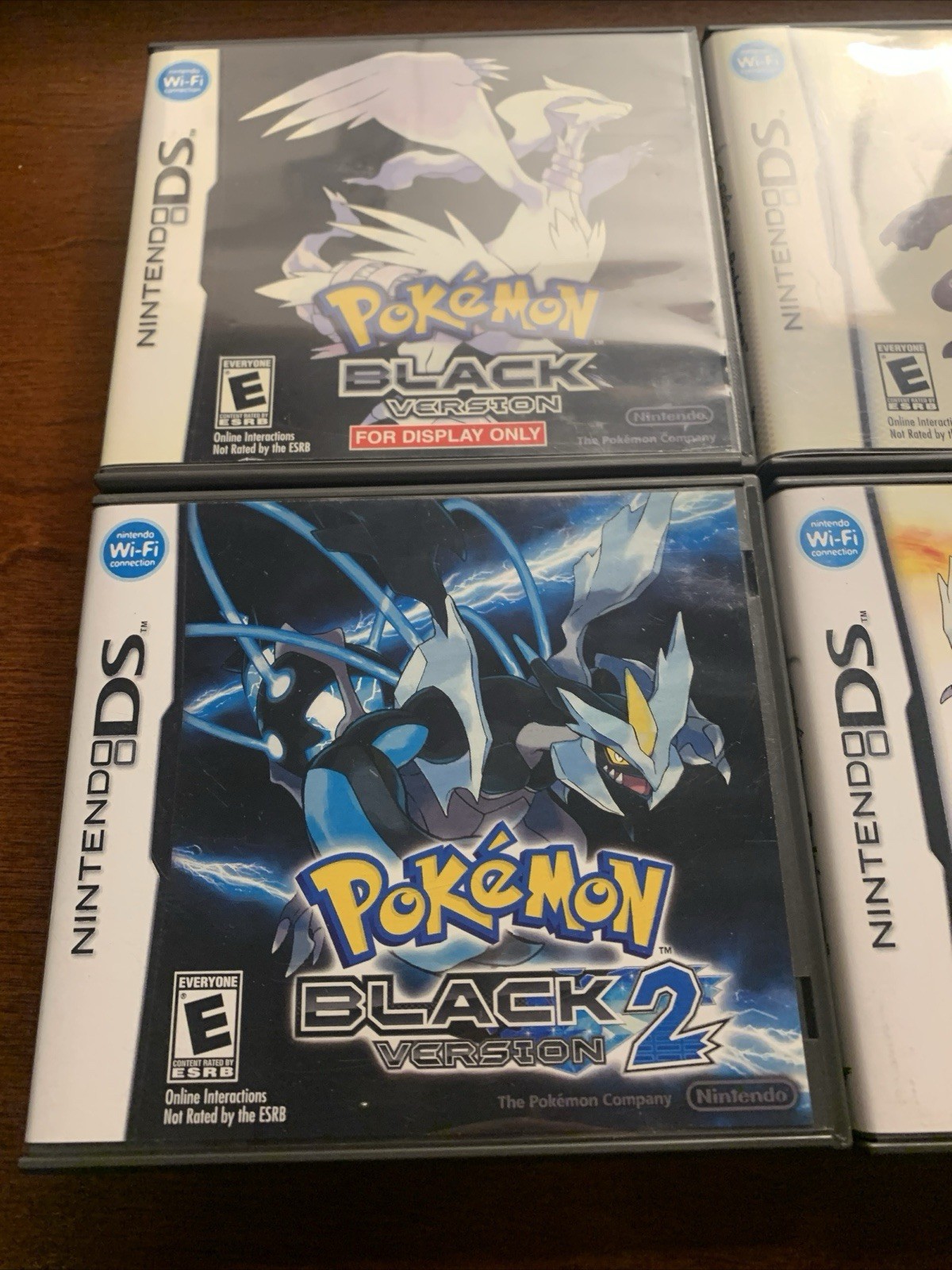Pokemon White + Black Nintendo DS Replacement *(4) Cases Only NO GAMES – Bundle