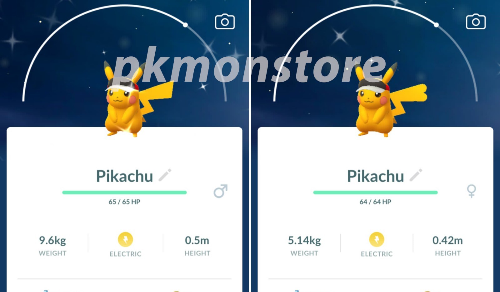 Shiny Pikachu marathon visor hat MaIe FemaIe