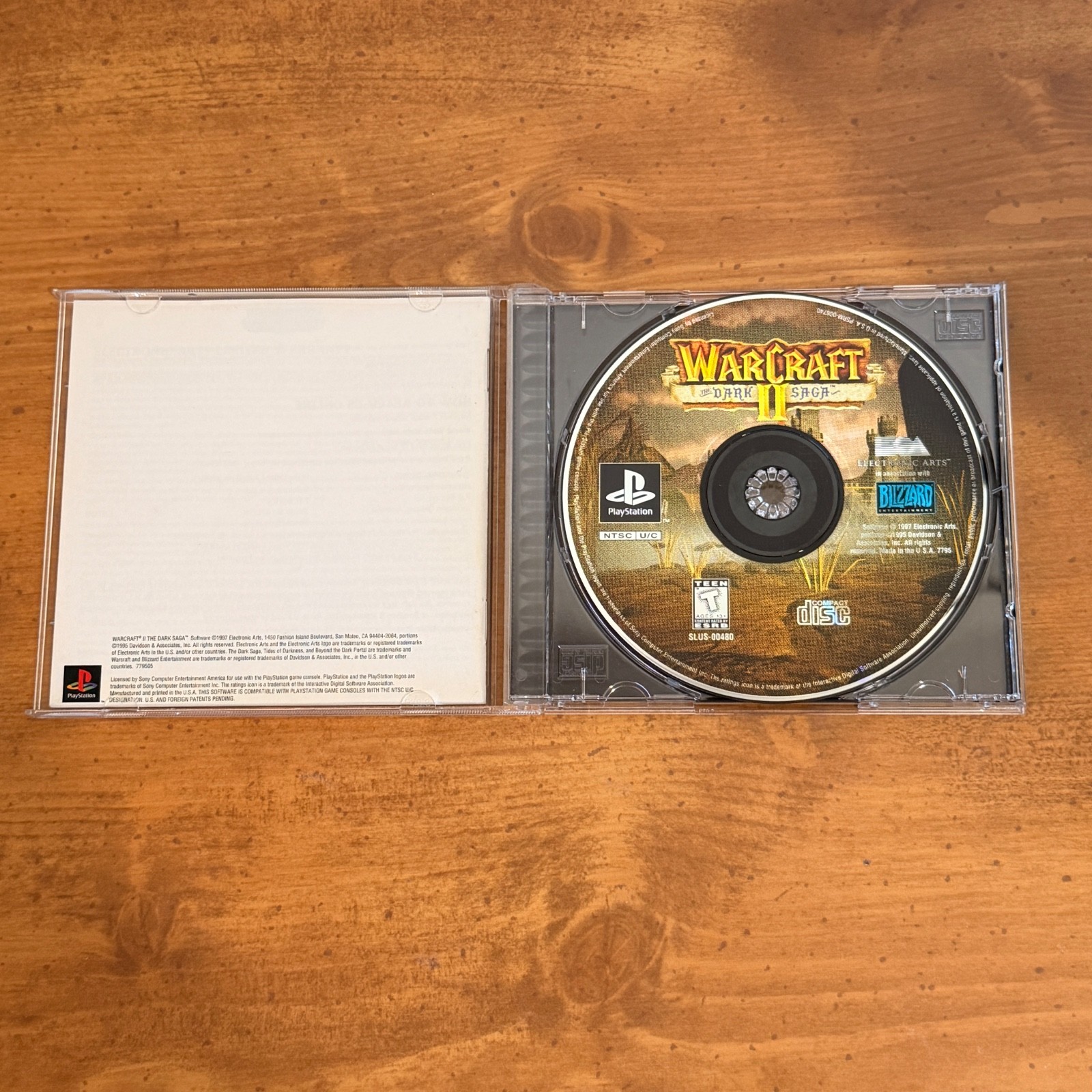 Warcraft II 2 The Dark Saga PS1 PlayStation 1: CIB Complete Blizzard RPG TESTED