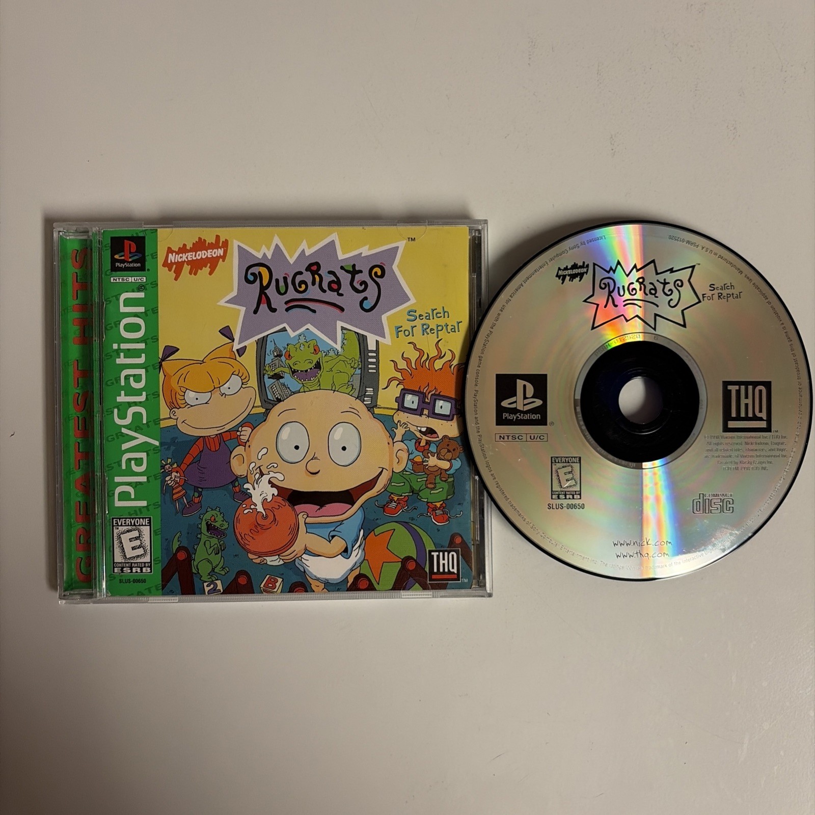 Rugrats: Search for Reptar (Sony PlayStation 1, 1998) Complete CIB + Resurfaced