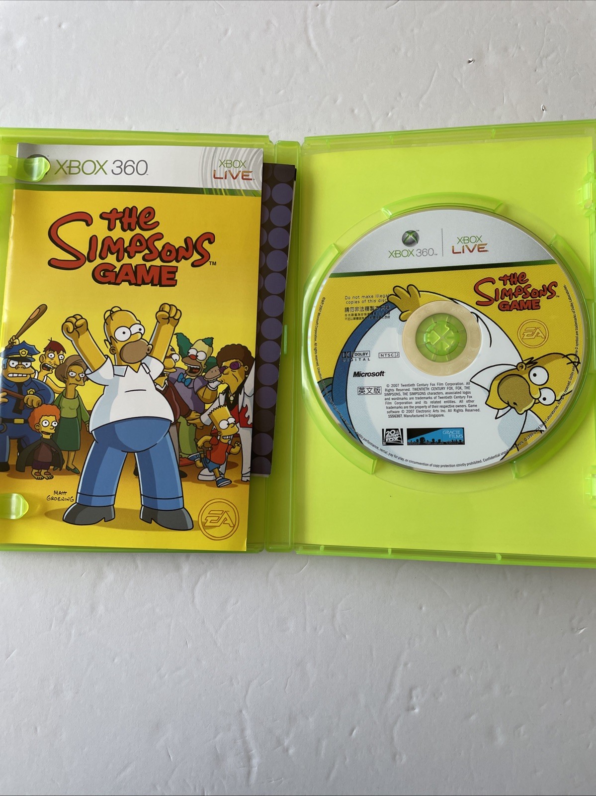 The Simpsons Game (Microsoft Xbox 360, 2007) Japan Version – Complete In Case