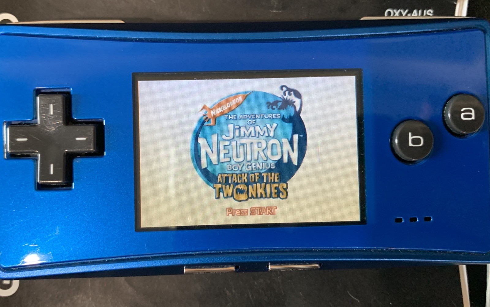 Nintendo Gameboy Micro Console Blue OXY-001 (AUS) working + 4 games + charger