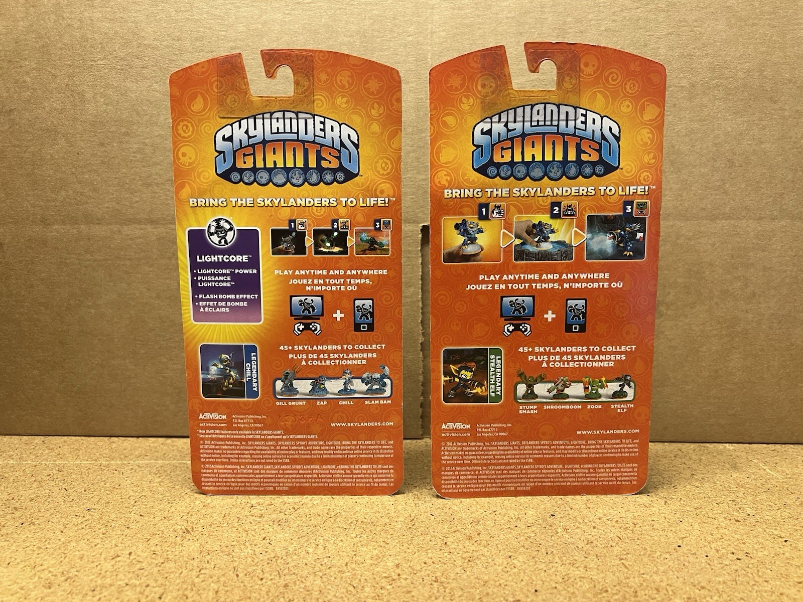 Skylanders Giants Legendary Stealth Elf Legendary Chill 2 Figures Toys R US NEW