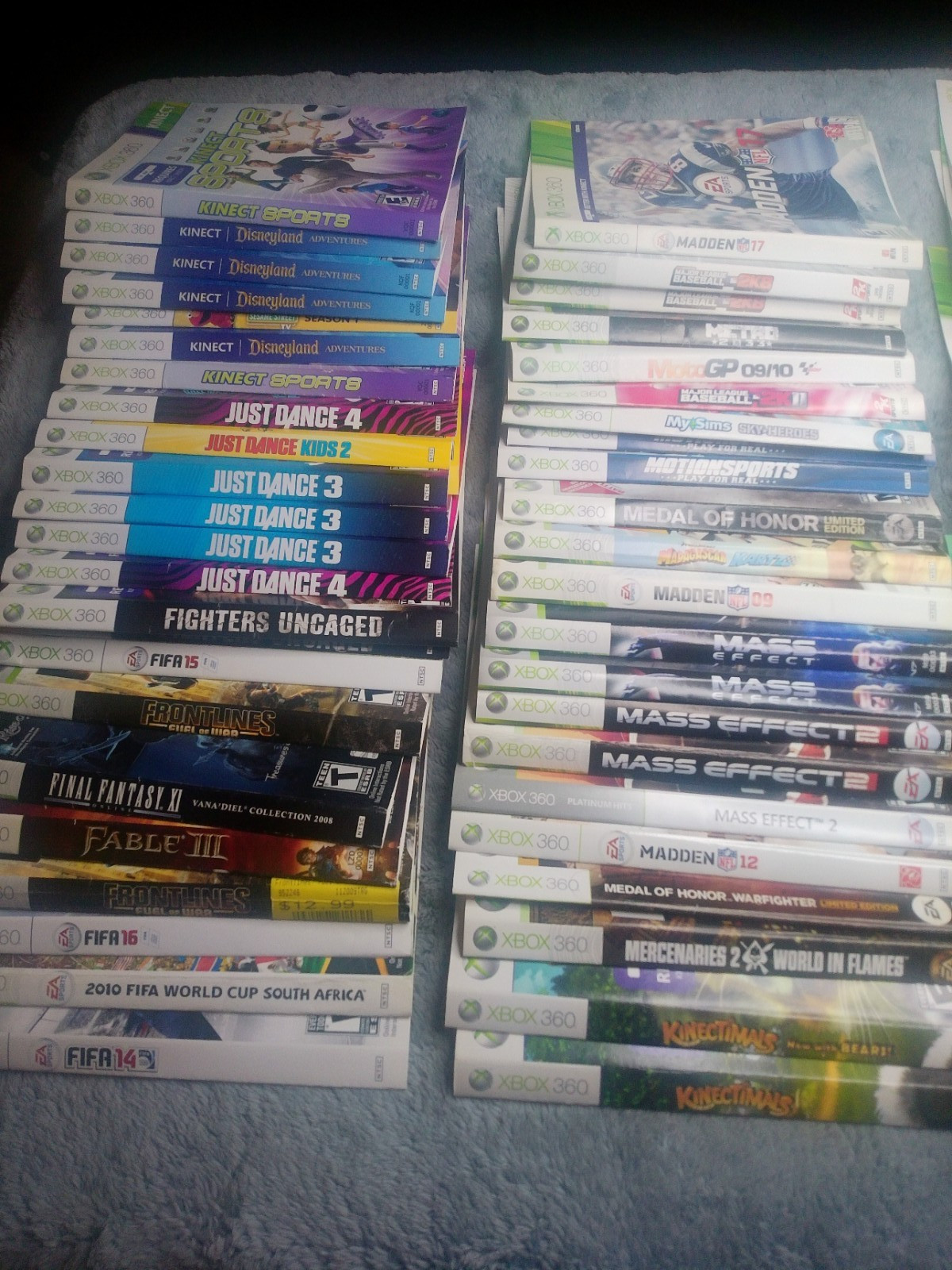 Lot of 156 Xbox 360 Cover Art Inserts – Authentic/Original – Free Shipping!