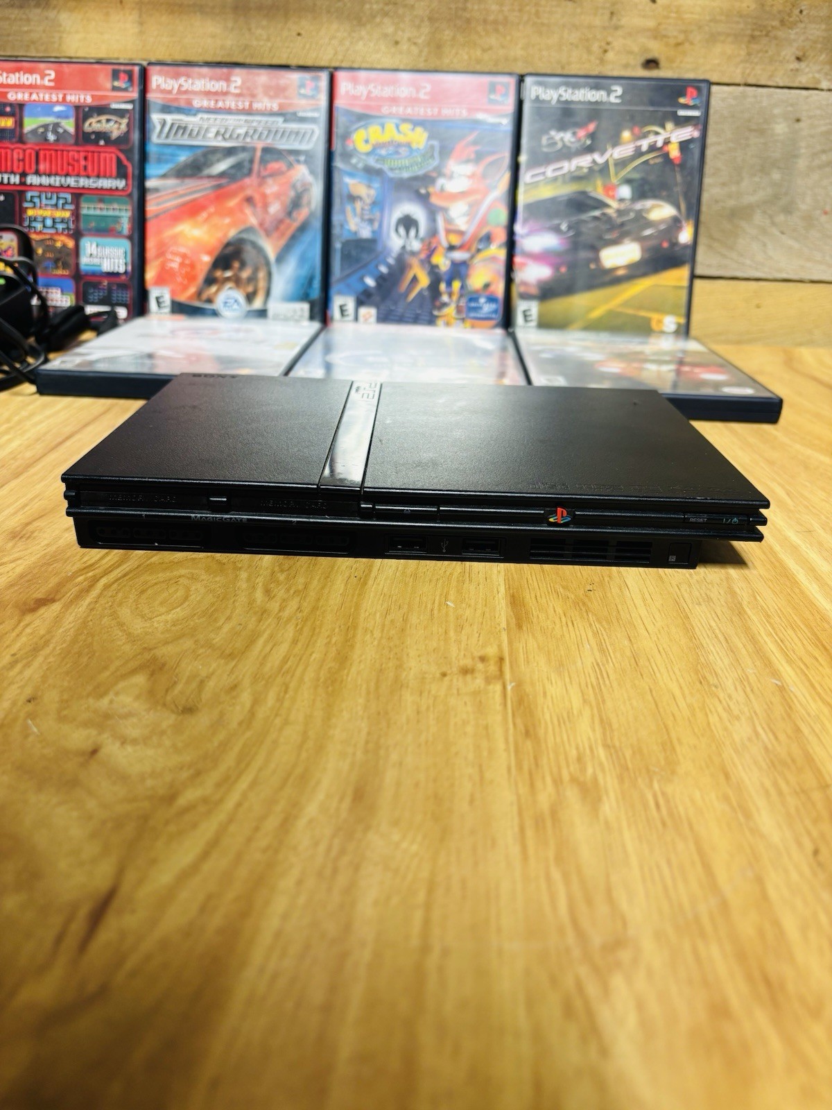 Sony PlayStation 2 Slim PS2 Black Console Gaming System Bundle SCPH-75001 Teste