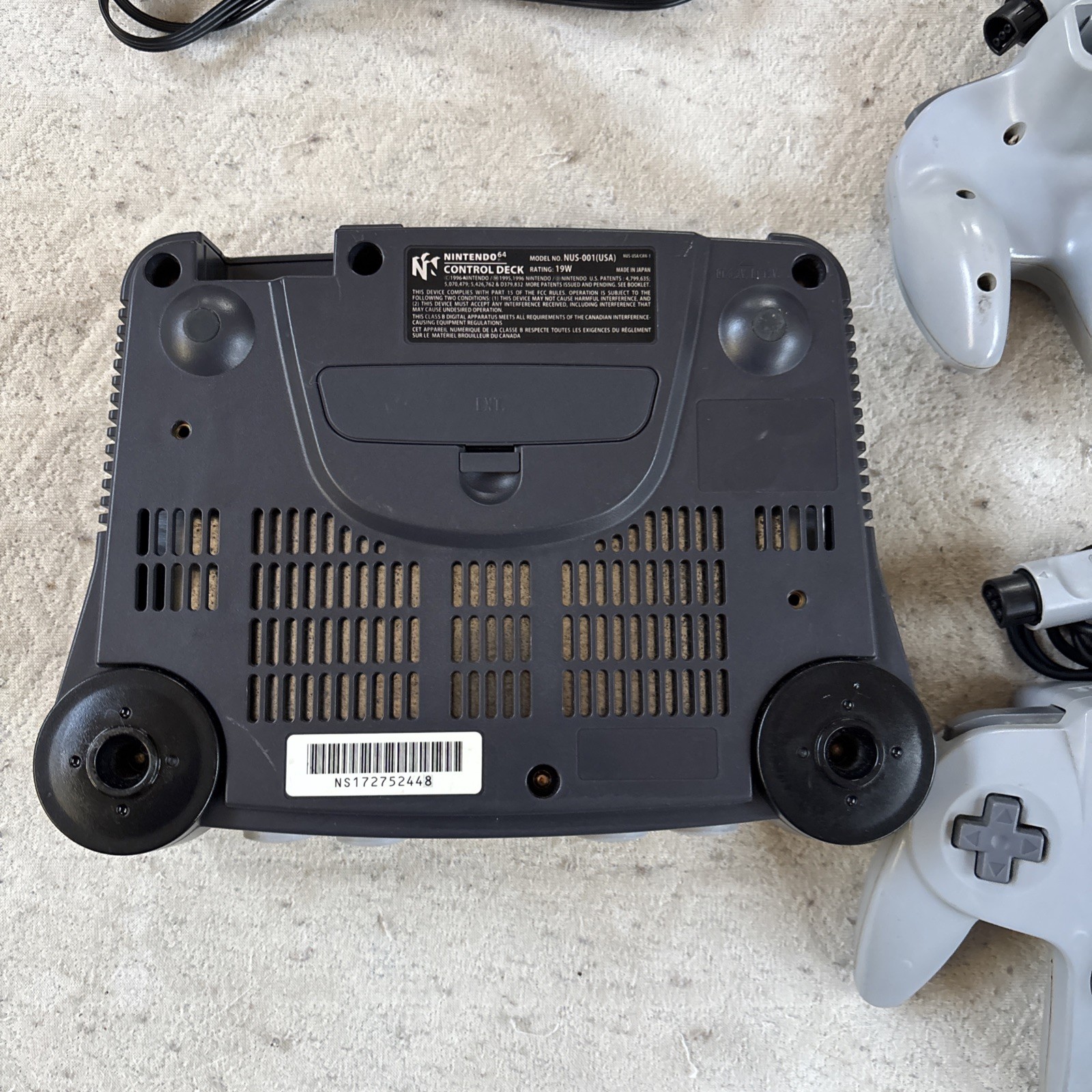 Nintendo 64 N64 OEM Console Complete Bundle with OEM Controllers And Av Cord