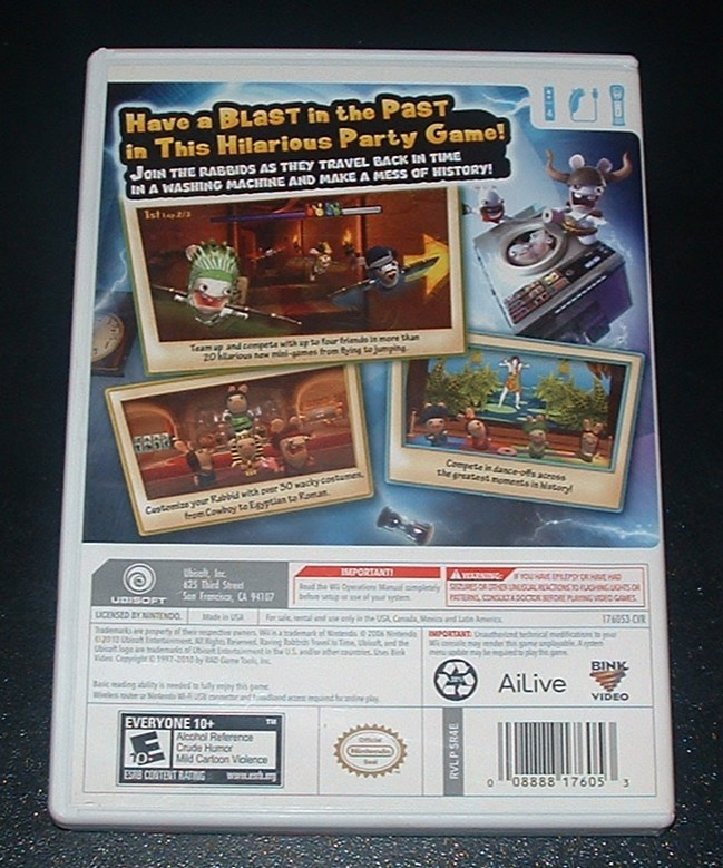 Raving Rabbids (Travel in Time) -Nintendo WII, 2010- CIB – MINT