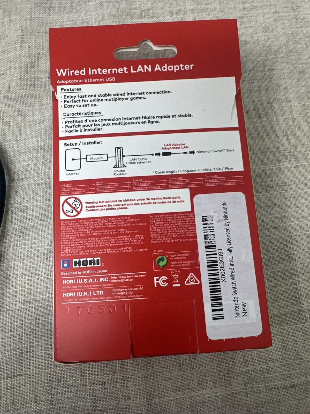 Hori Wired Internet LAN Adapter for Nintendo Switch