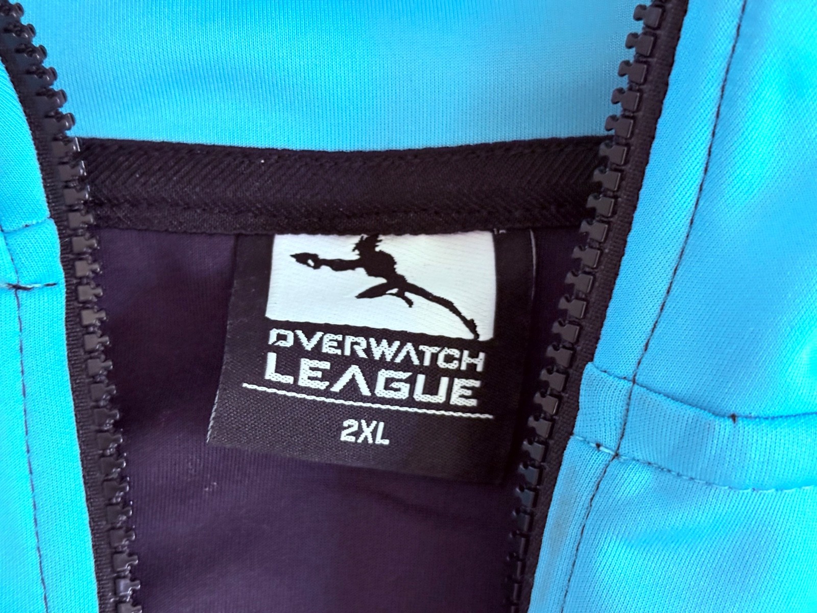 Overwatch League London Spitfire Pullover Light Blue Hoodie Men’s 2XL – Rare