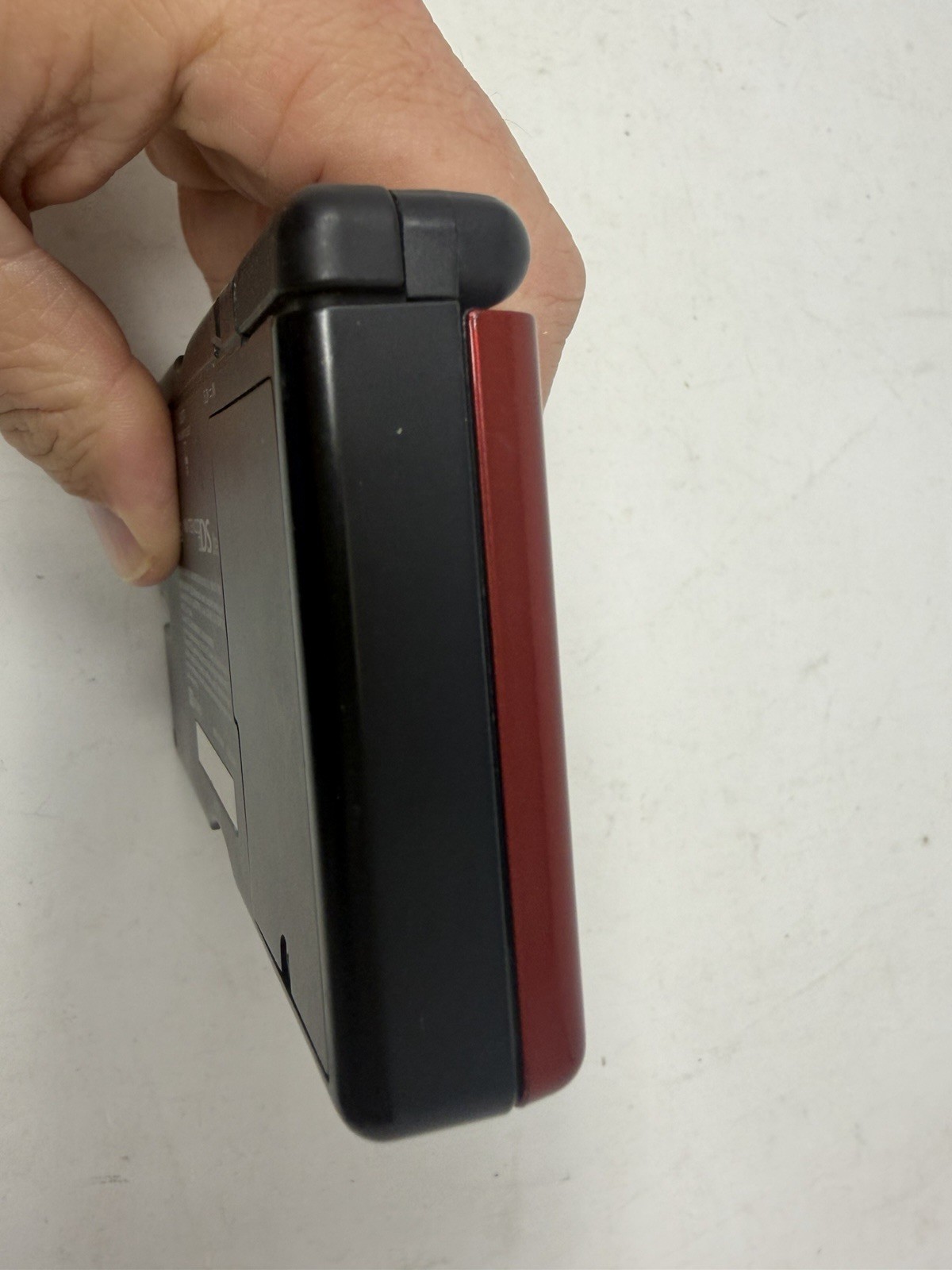 Nintendo DS Lite Crimson Black Model USG-001 Handheld System With Charger Works