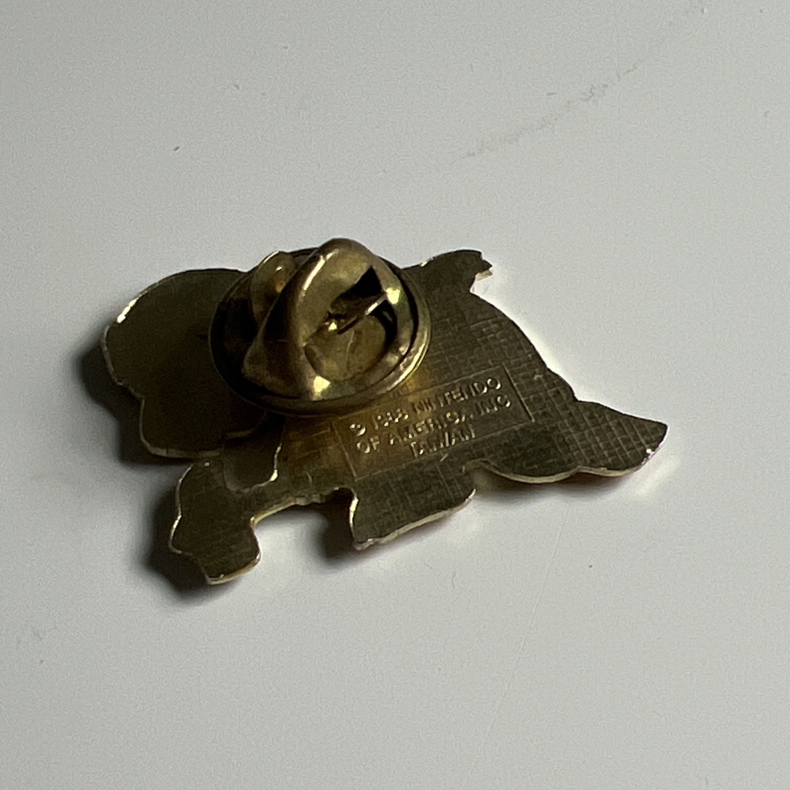 Vintage 1988 Nintendo Koopas Hammer Mario Brothers Enamel Taiwan Turtle Tack Pin