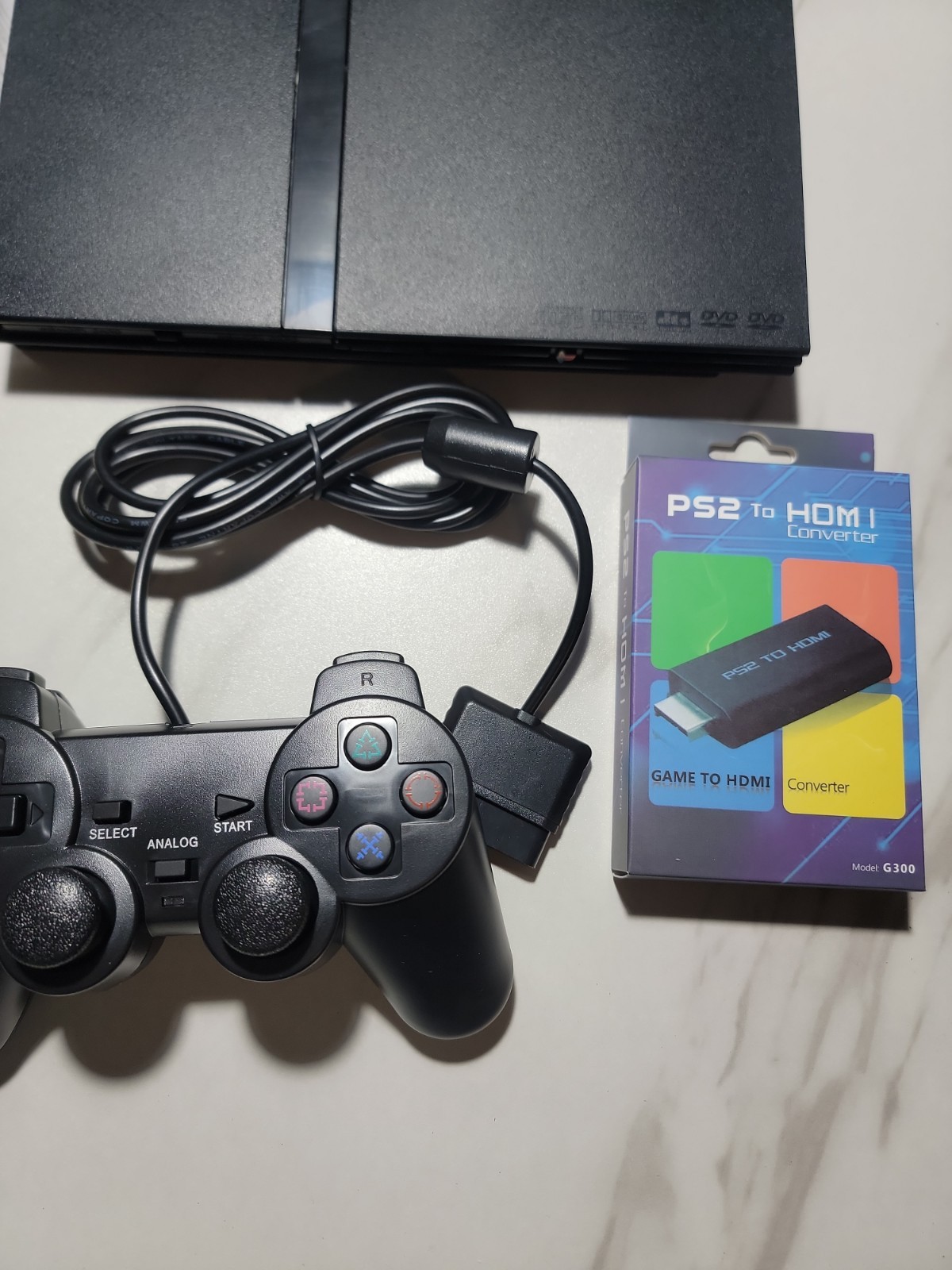 Sony PlayStation 2 PS2 Slim Console System OEM Bundle Tested With HDMI adapte
