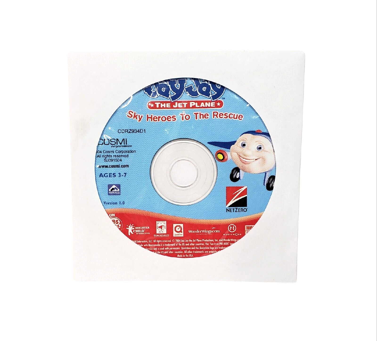 Jay Jay The Jet Plane Sky Heroes To The Rescue PC CD Rom Mac Win New Disc Only
