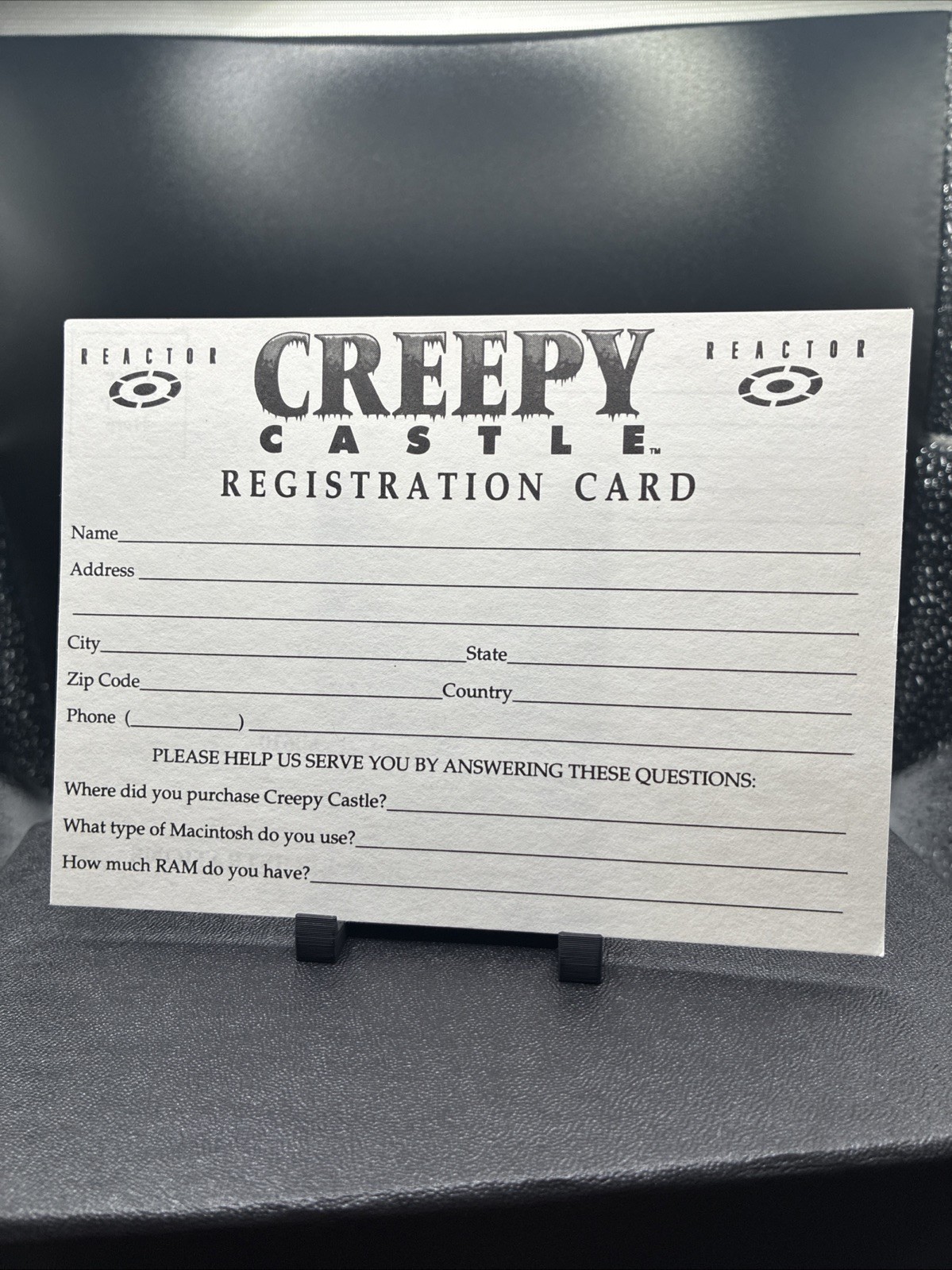 Creepy Castle By Bill Appleton : For Macintosh MAC Reactor Games CIB Super Rare!