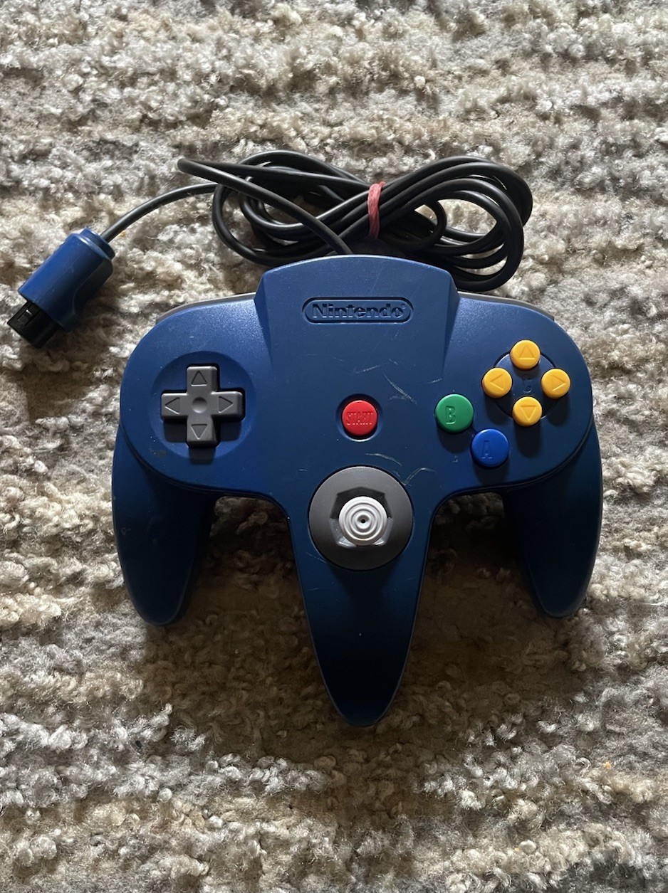 Nintendo 64 N64 Controller OEM Original Blue Loose Stick
