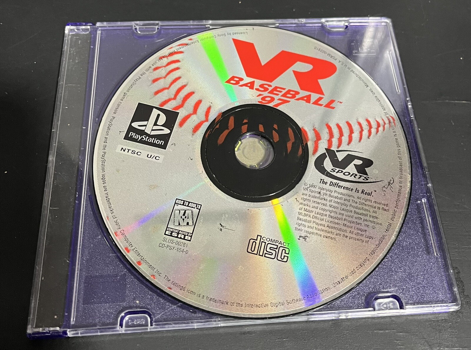 VR Baseball ’97 Sony PlayStation 1 – Interplay Productions 1997 – DISC ONLY