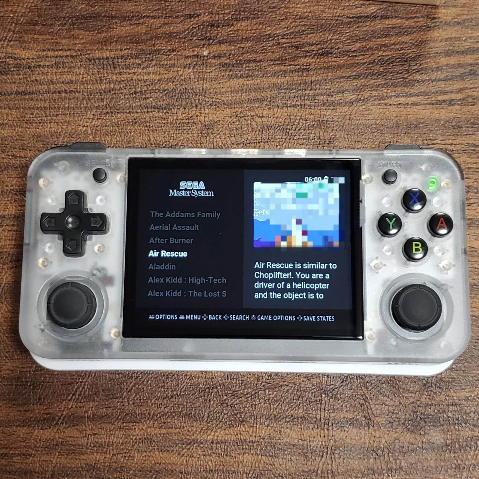 RG35XX H White Anbernic Retro Handheld Game Console ROCKNIX Transparent 16G+128G