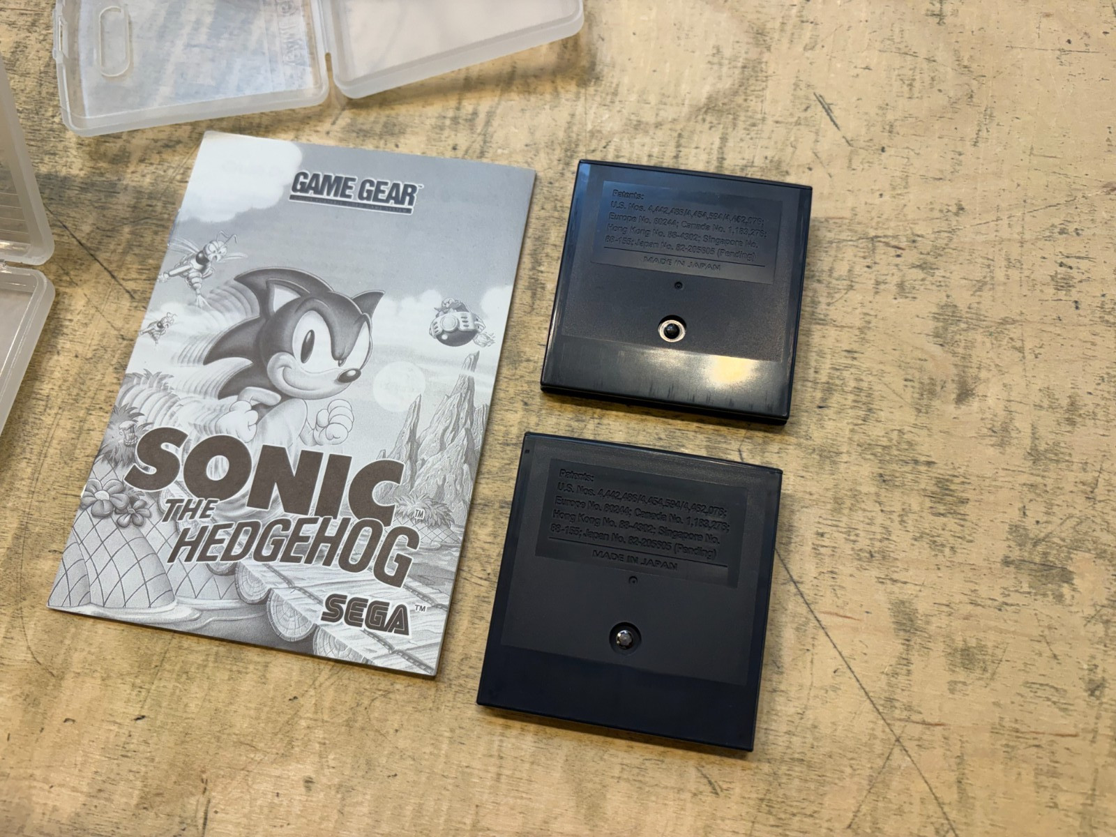 Sonic The Hedgehog 1 and 2 Sega Game Gear w/ manual for 1 NOT TESTED RETURNS OK