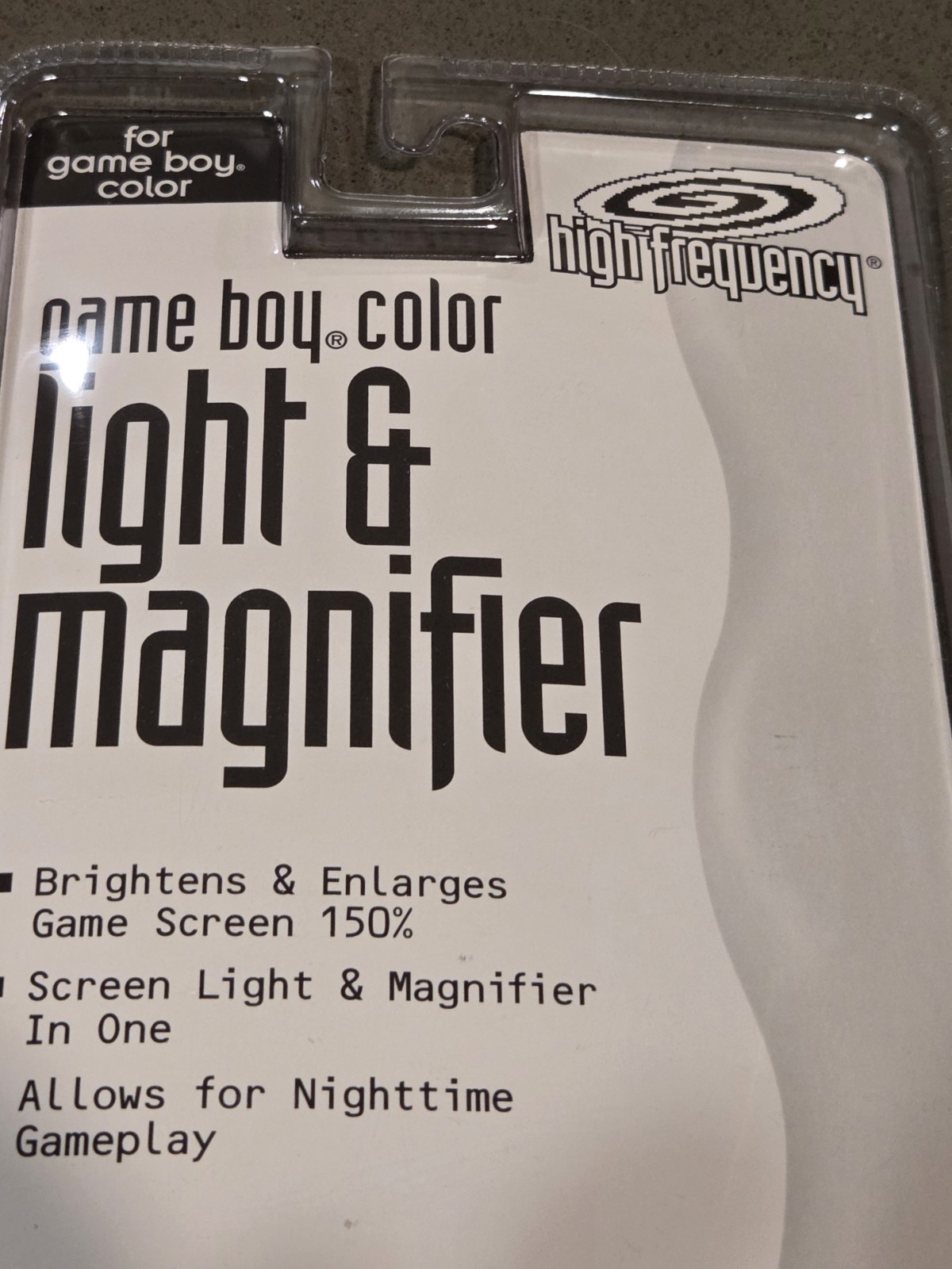 NOS High Frequency GameBoy Color Light And Magnifier Atomic Purple 1998 ToysRus