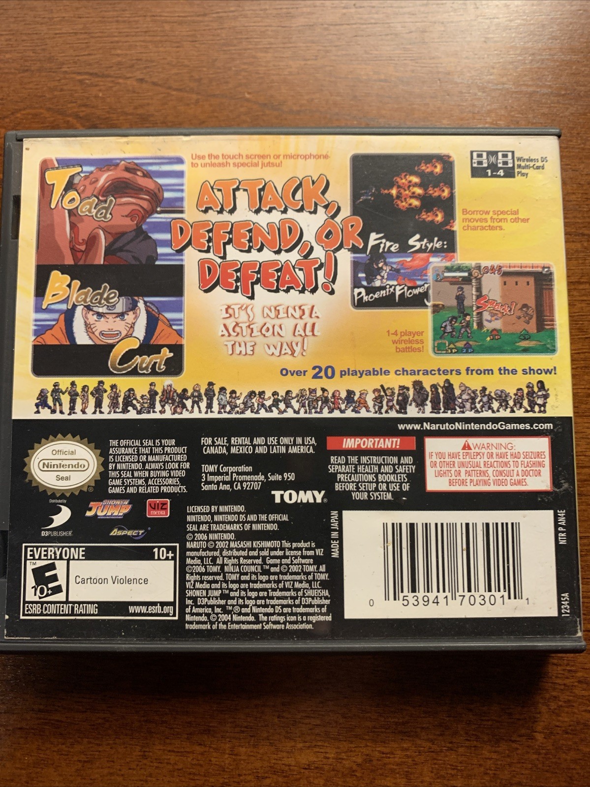 Shone Jump Naruto Ninja Council 3 ** CASE ONLY **** Nintendo DS USA ***No Game