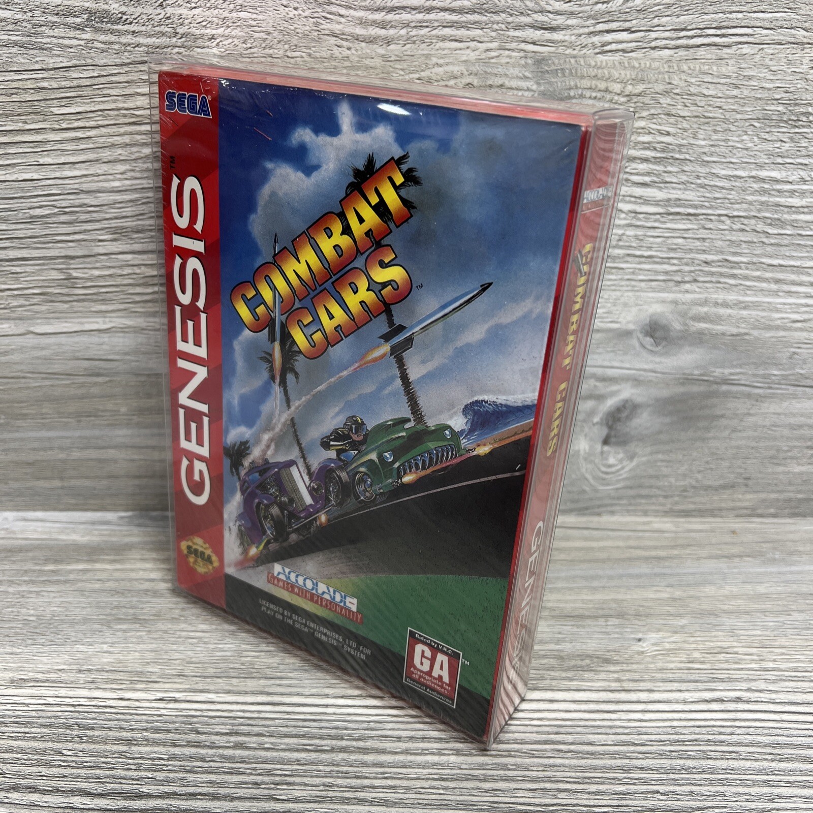 Combat Cars Factory Sealed! (Sega Genesis, 1994) WATA VGA CGC? Cardboard Box