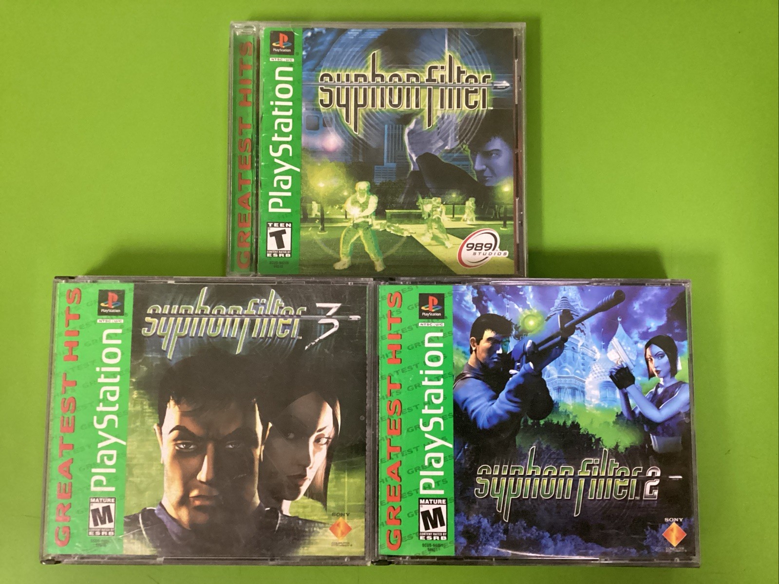 Syphon Filter 1 2 & 3 (Sony PlayStation 1, 1999) All 3 Games Tested